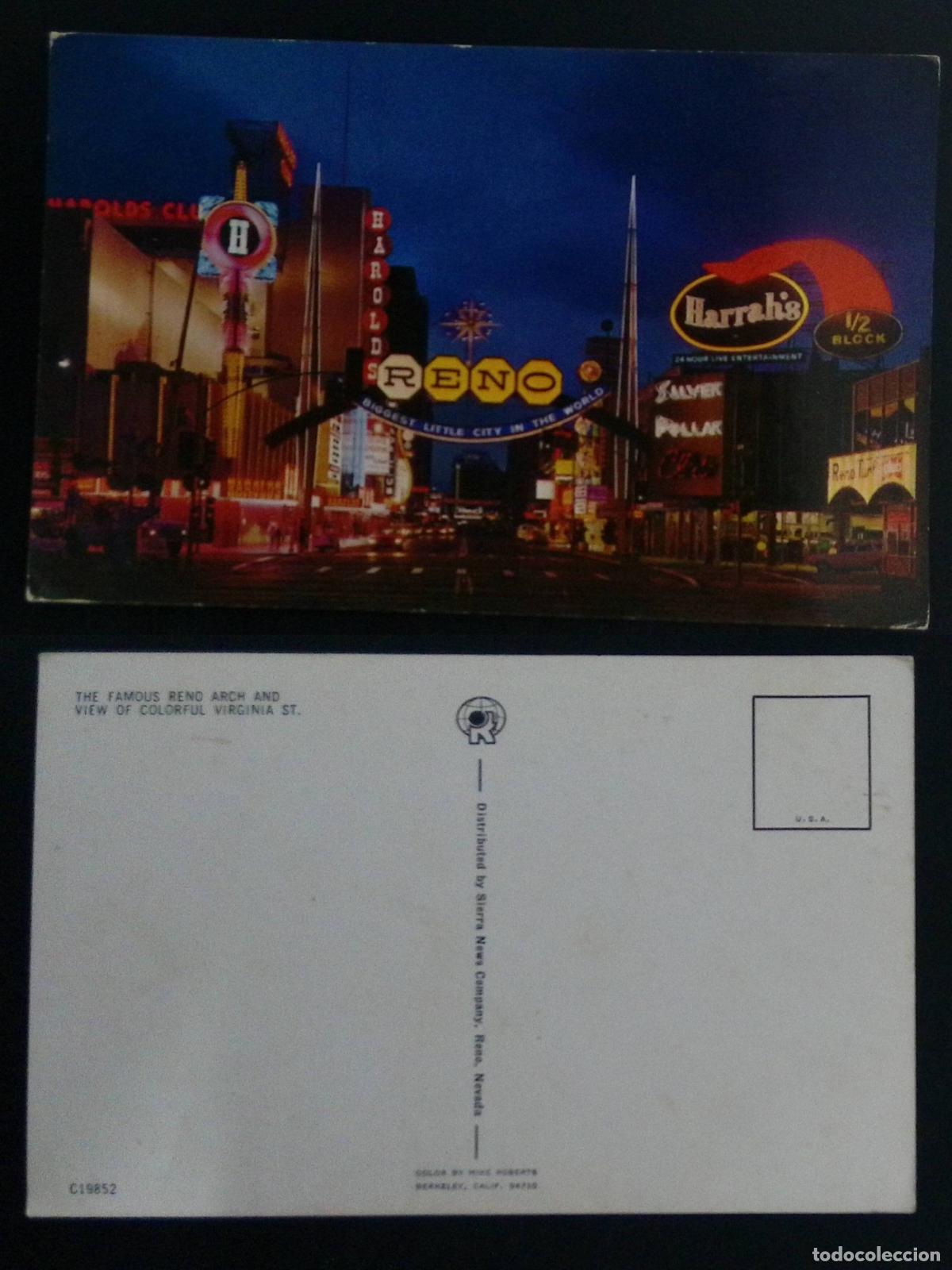 Sellos: CMI) 1965. USA. ILLUMINATED NIGHT VIEW OF CASINOS AND NEON SIGNS ON THE FAMOUS VIRGINIA STREET. TOUR