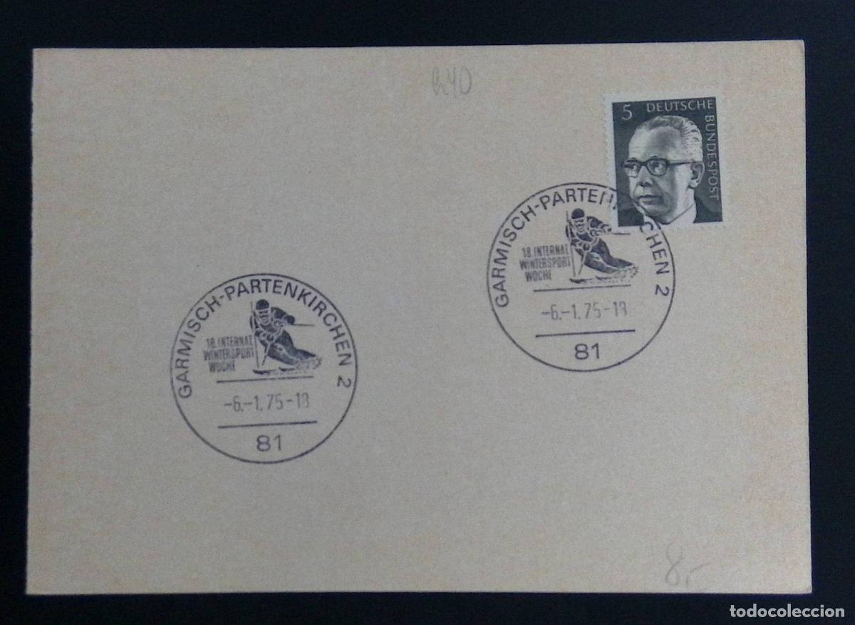 Sellos: CMI) 1975. GERMANY. COMMEMORATIVE ISSUE STAMP. FEATURING A FIGURE. INCLUDES A DOUBLE CIRCULAR POSTMA