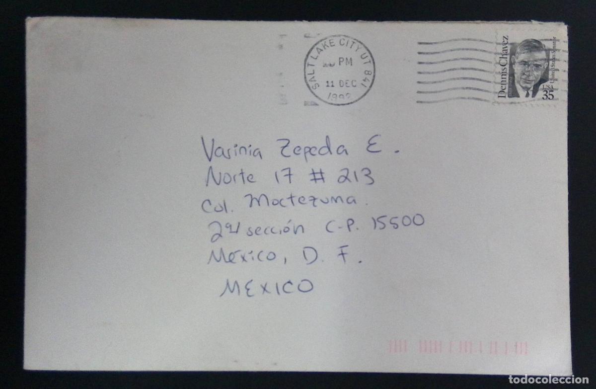 Sellos: CMI) 1992. USA. PERSONAGE. COVER SENT TO MEXICO. XF