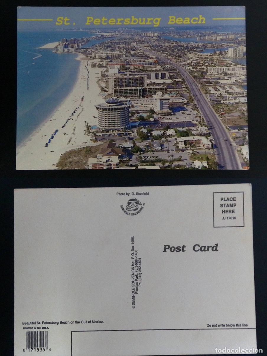 Selos: CMI) 1988. UNITED STATES. COASTAL AERIAL VIEW OF ST. PETERSBURG BEACH IN FLORIDA. POSTCARD. FYV. XF