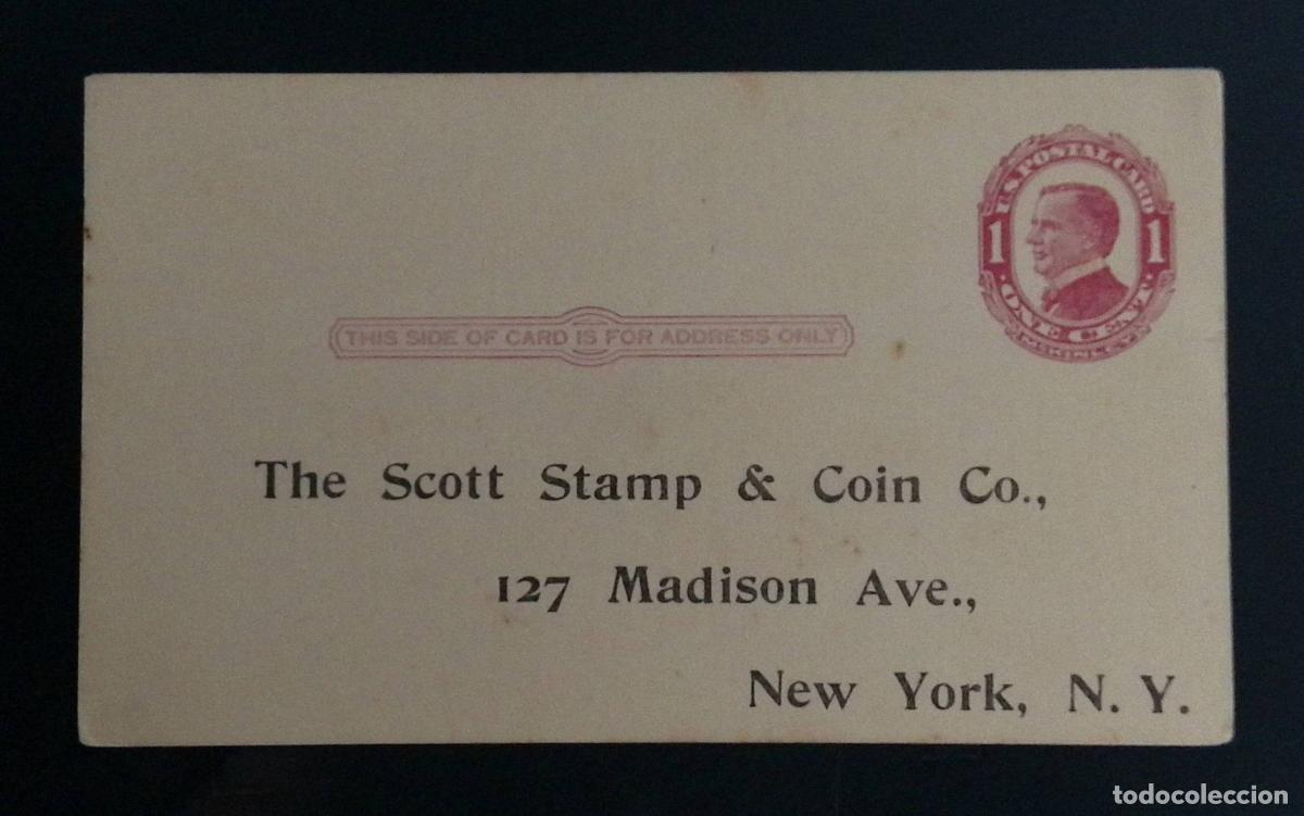 Sellos: CMI) 1902. UNITED STATES. MEDALLION PORTRAIT OF PRESIDENT WILLIAM MCKINLEY IN RED TONE. POSTCARD. XF
