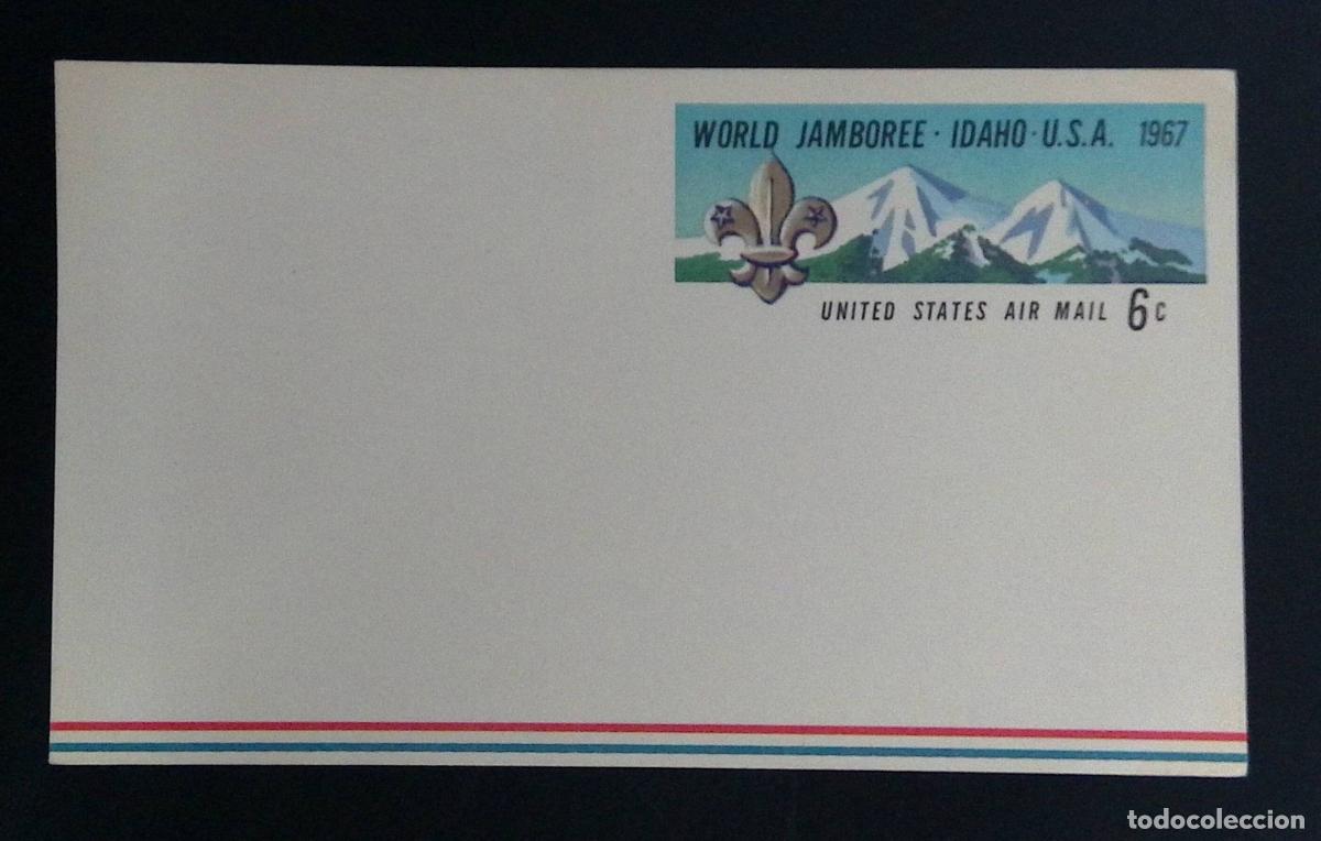 Sellos: CMI) 1967. UNITED STATES. BOY SCOUTS EMBLEM WITH SNOWY MOUNTAINS IN THE BACKGROUND. POSTAL STATIONER