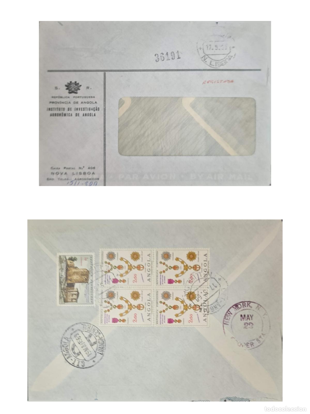 Sellos: CMI) 1963. ANGOLA. COLONIAL ARCHITECTURE CASTLE AND PORTUGUESE COATS OF ARMS. AIRMAIL COVER SENT TO