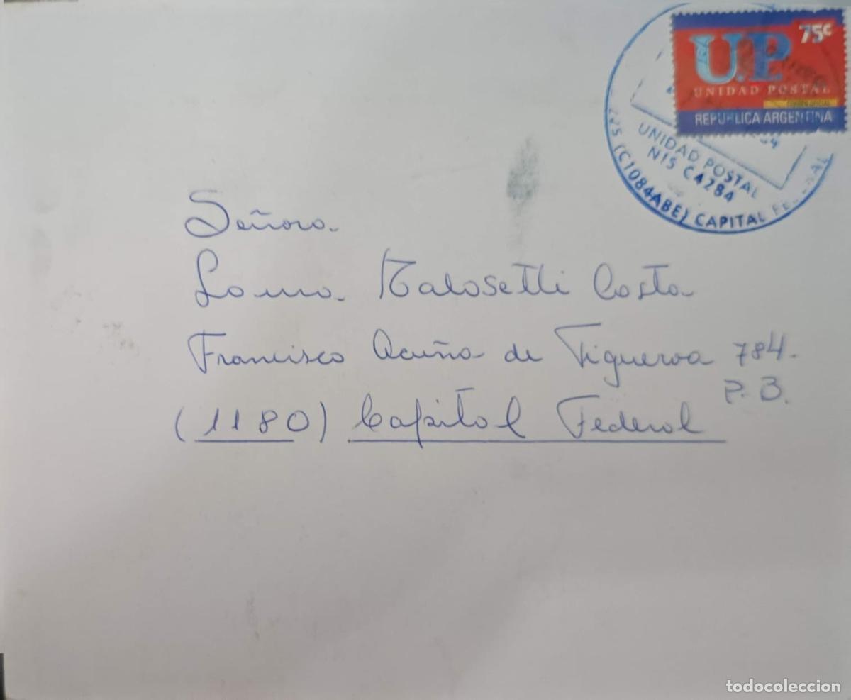 Sellos: CMI) 1990. ARGENTINE. INSTITUTIONAL ACRONYM UP IN TYPOGRAPHY. AIRMAIL COVER SENT TO CAPITAL FEDERAL.