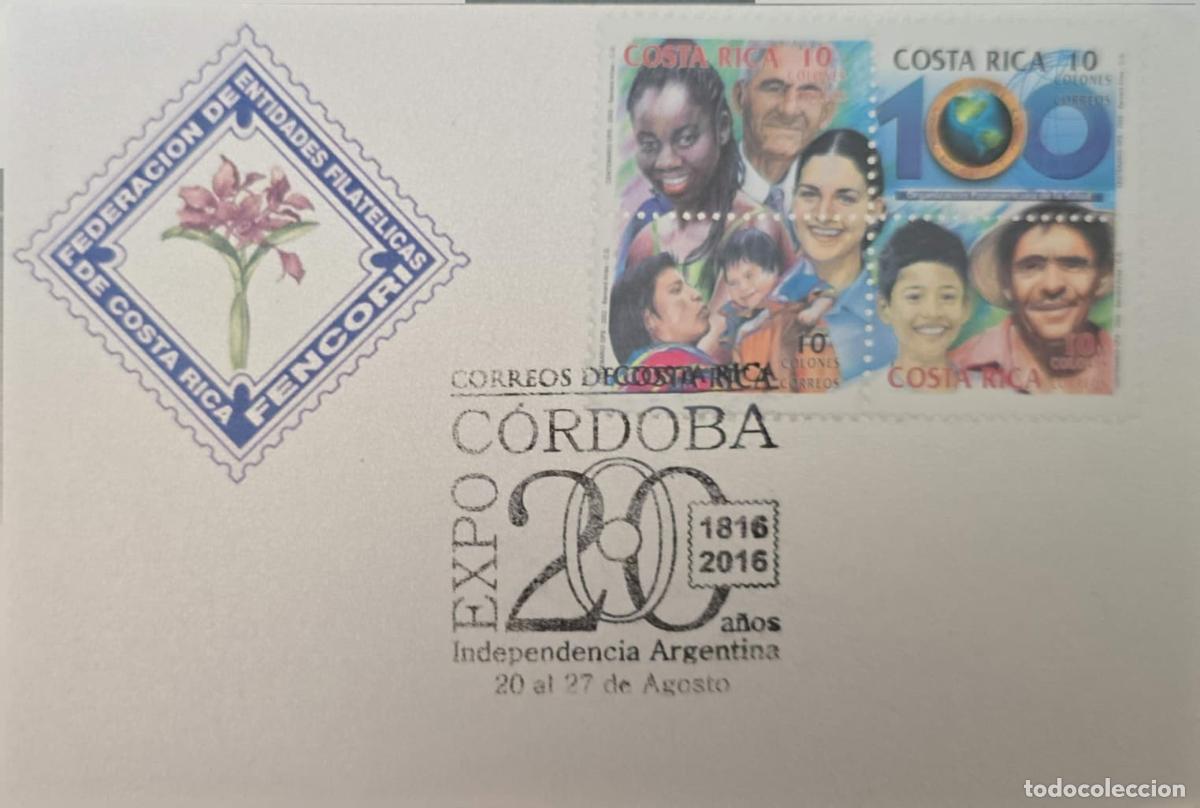 Sellos: CMI) 2016. COSTA RICA. MULTIETHNICITY AND CULTURAL DIVERSITY OF THE COSTA RICAN POPULATION. AIRMAIL