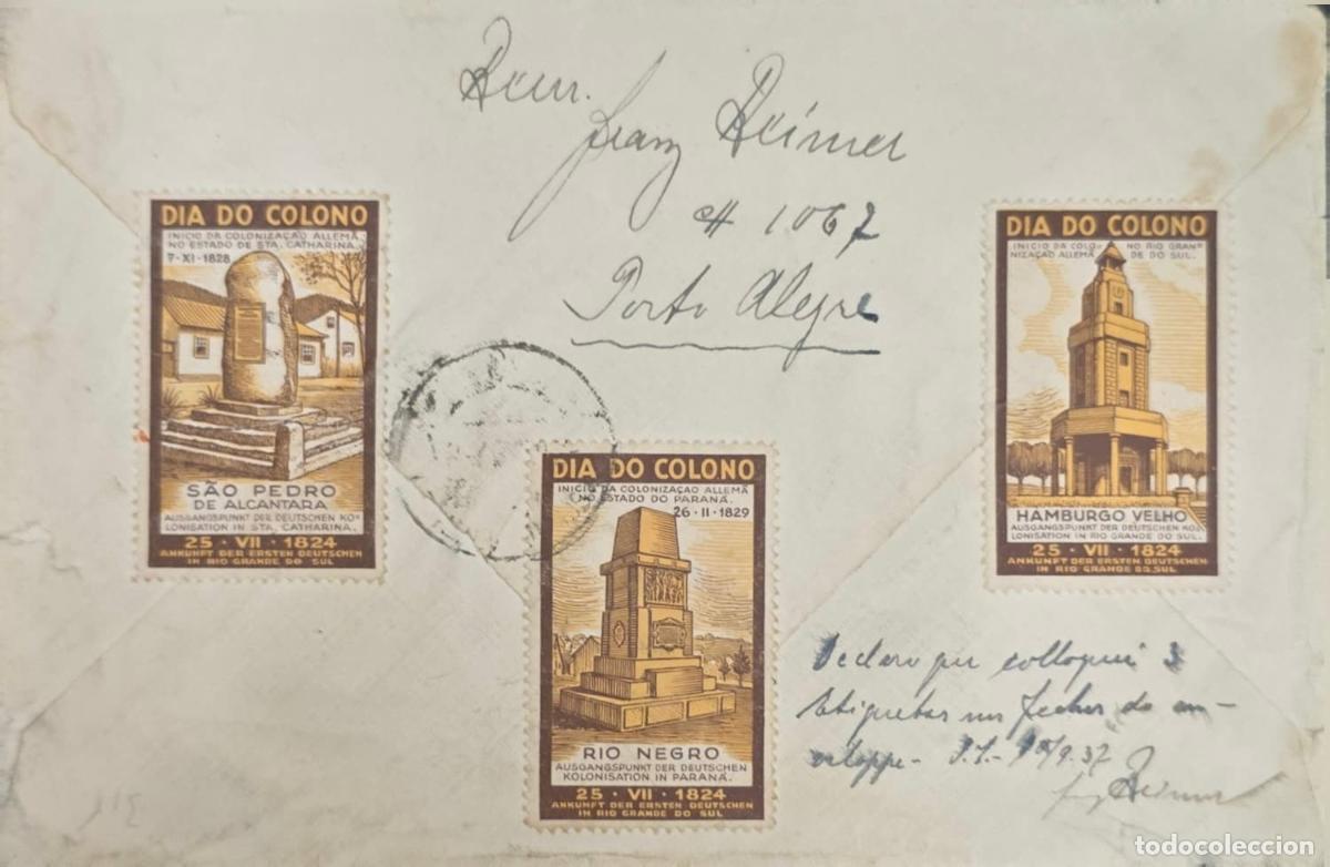 Selos: CMI) 1937. BRAZIL. COMMEMORATIVE MONUMENTS AND TOWERS FOR &rdquo;DIA DO COLONO&rdquo;. XF