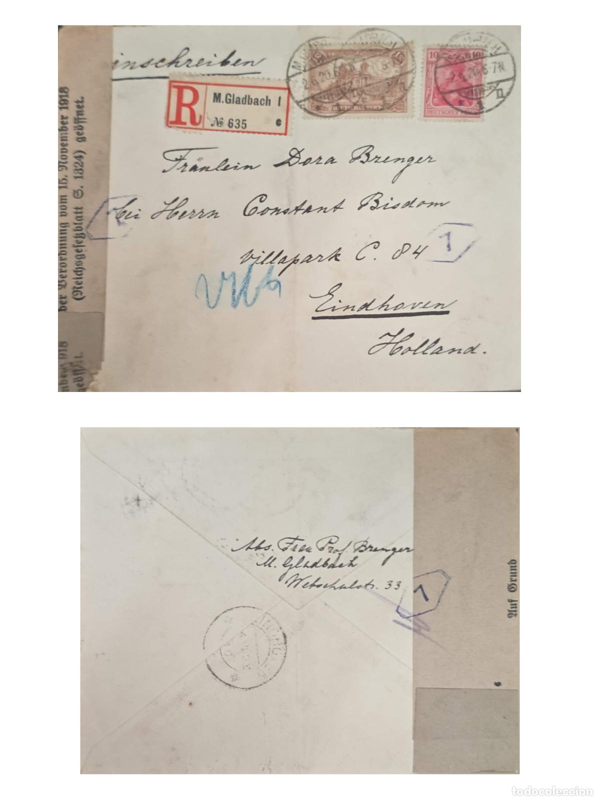 Selos: CMI) 1920. GERMANY. ALLEGORICAL PROFILE OF A QUEEN. ARCHITECTURE. COVER SENT TO THE NETHERLANDS. FYV