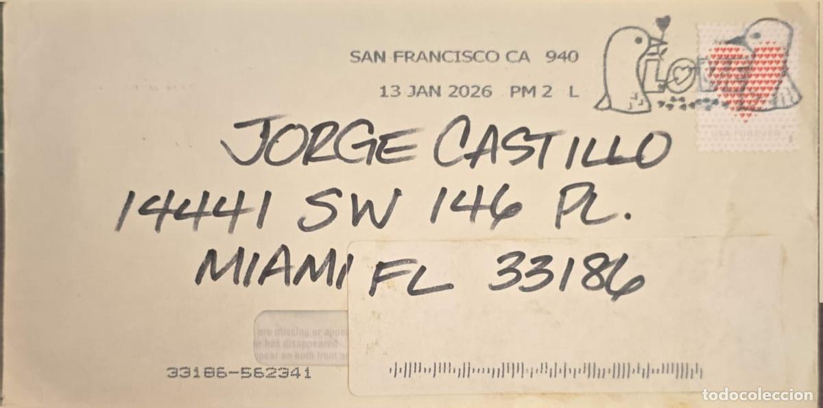 Selos: CMI) 2026. UNITED STATES. ABSTRACT DESIGN WITH THE WORD &rdquo;LOVE&rdquo; AND MULTICOLORED HEARTS. XF