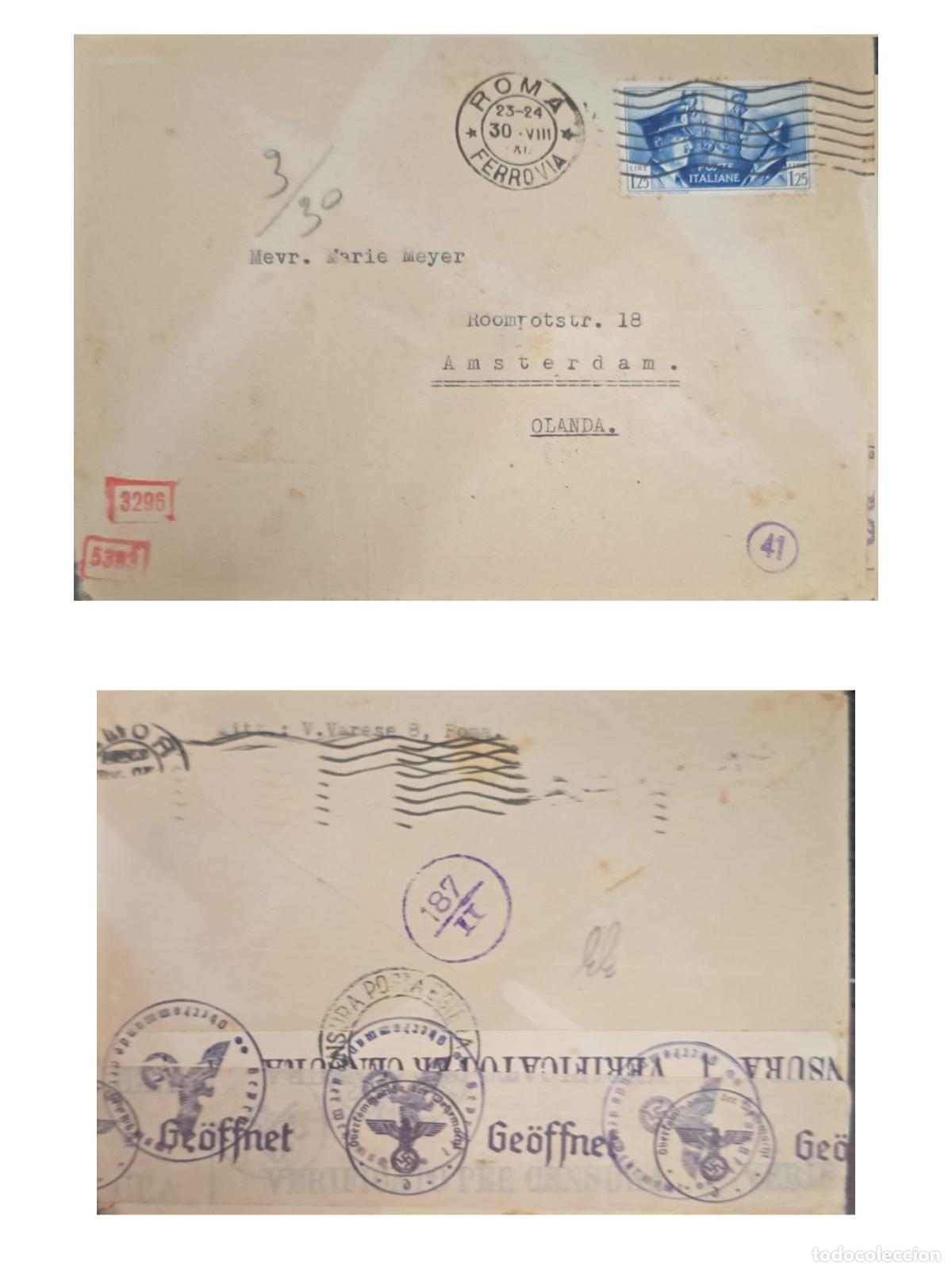 Sellos: CMI) 1930. ITALY. HISTORICAL SAILBOAT VESSEL SAILING IN THE SEA. COVER SENT TO AMSTERDAM. FYV. XF