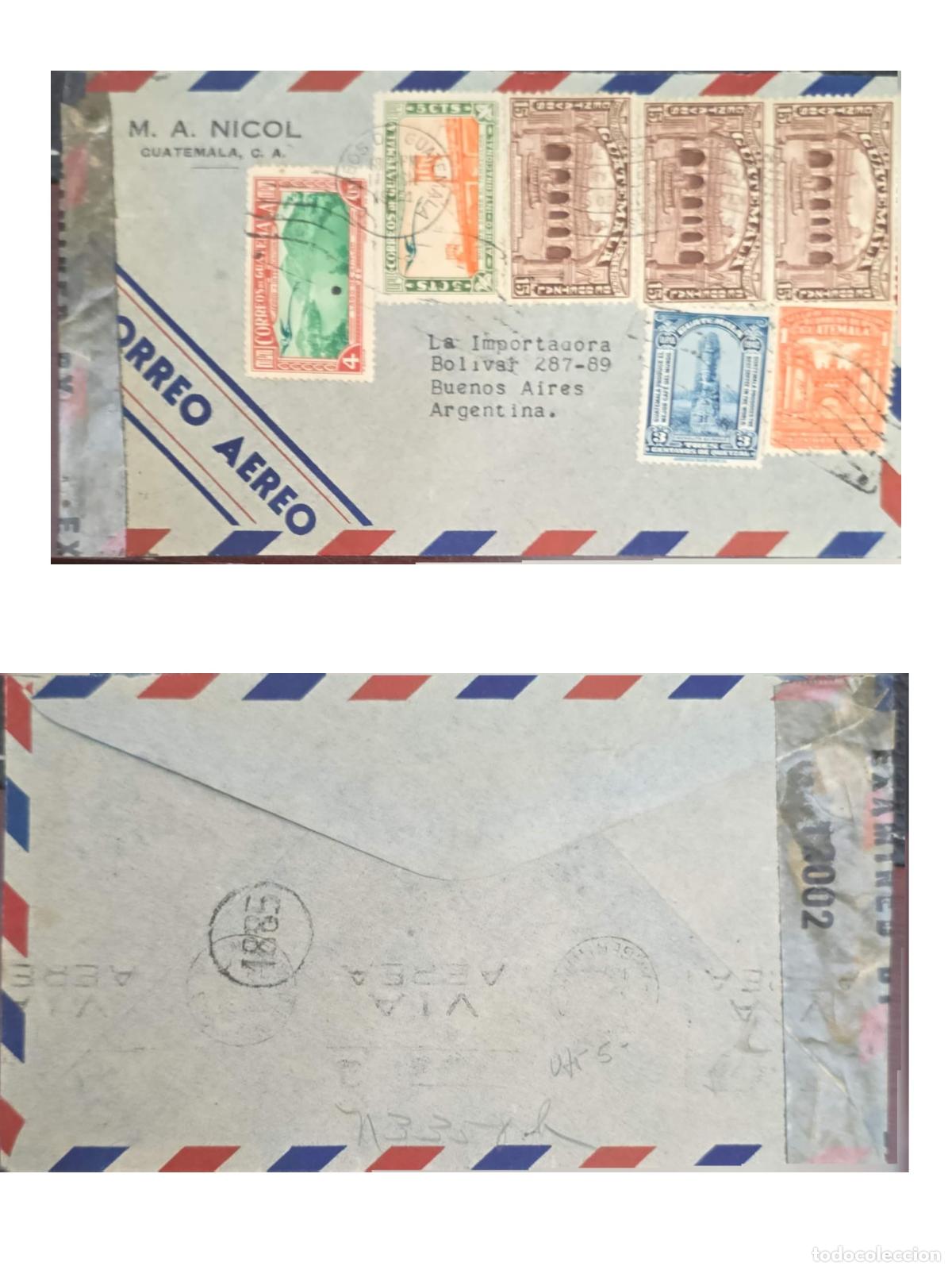Sellos: CMI) 1944. GUATEMALA. GOVERNMENT BUILDINGS, COLONIAL ARCHITECTURE, AND NATIONAL MAP IN MULTICOLORED