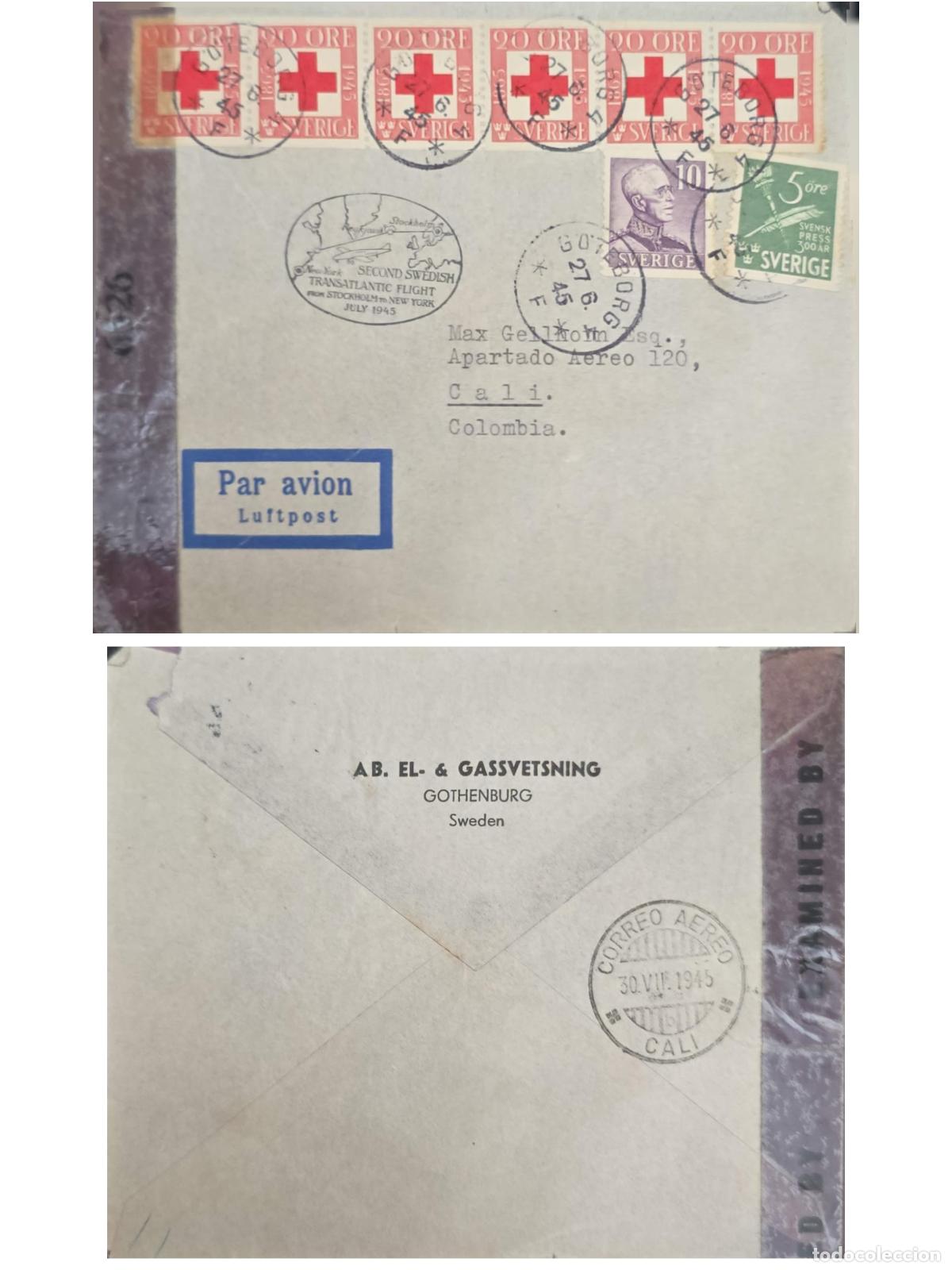 Selos: CMI) 1945. SWEDEN. SWEDISH COMMEMORATIVE RED CROSS, SCULPTURAL PROFILE OF KING GUSTAF V, AND INSTITU