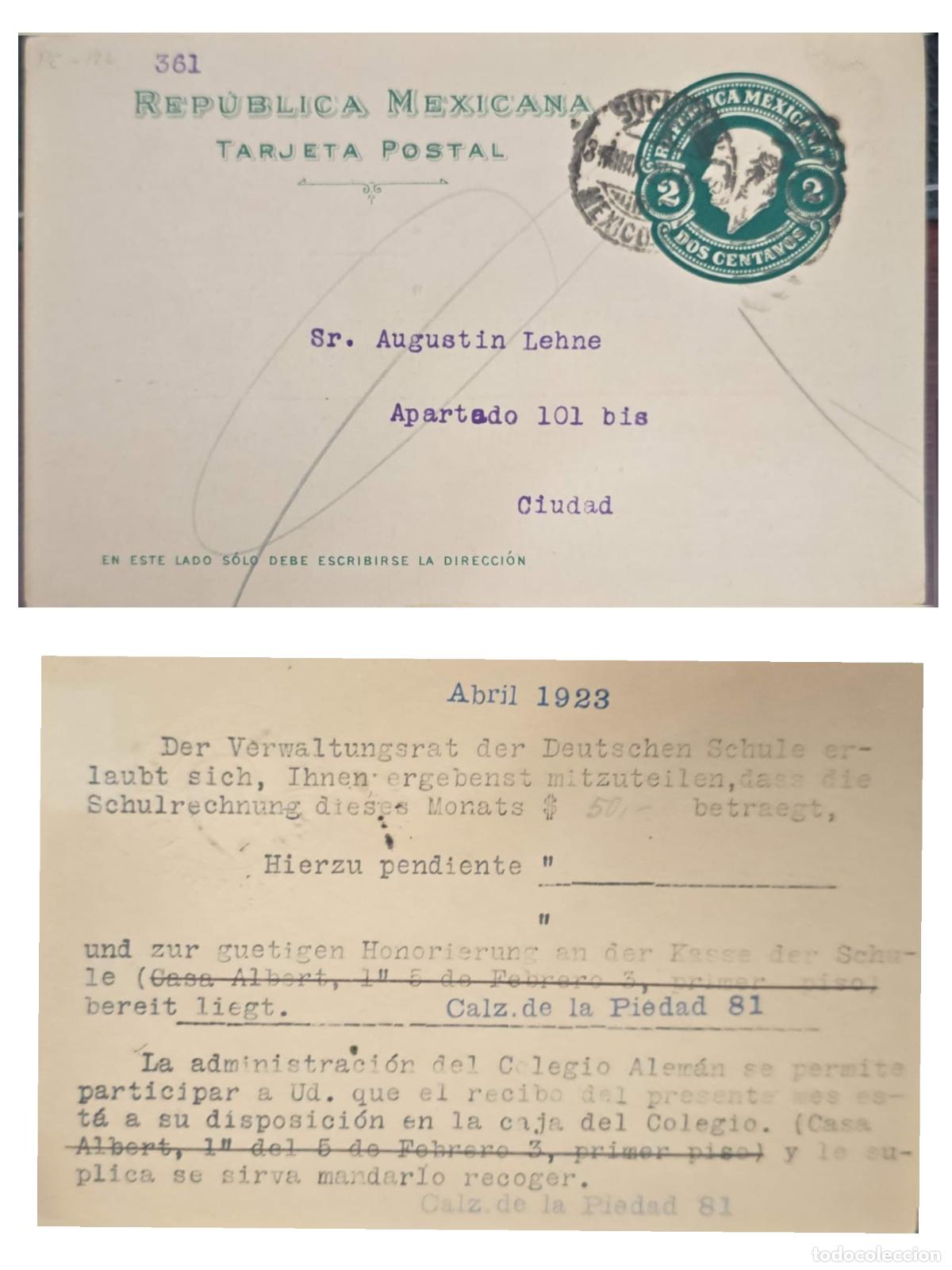 Selos: CMI) 1923. MEXICO. PROFILE PORTRAIT OF MIGUEL HIDALGO Y COSTILLA IN GREEN MEDALLION. POSTCARD. FYV.
