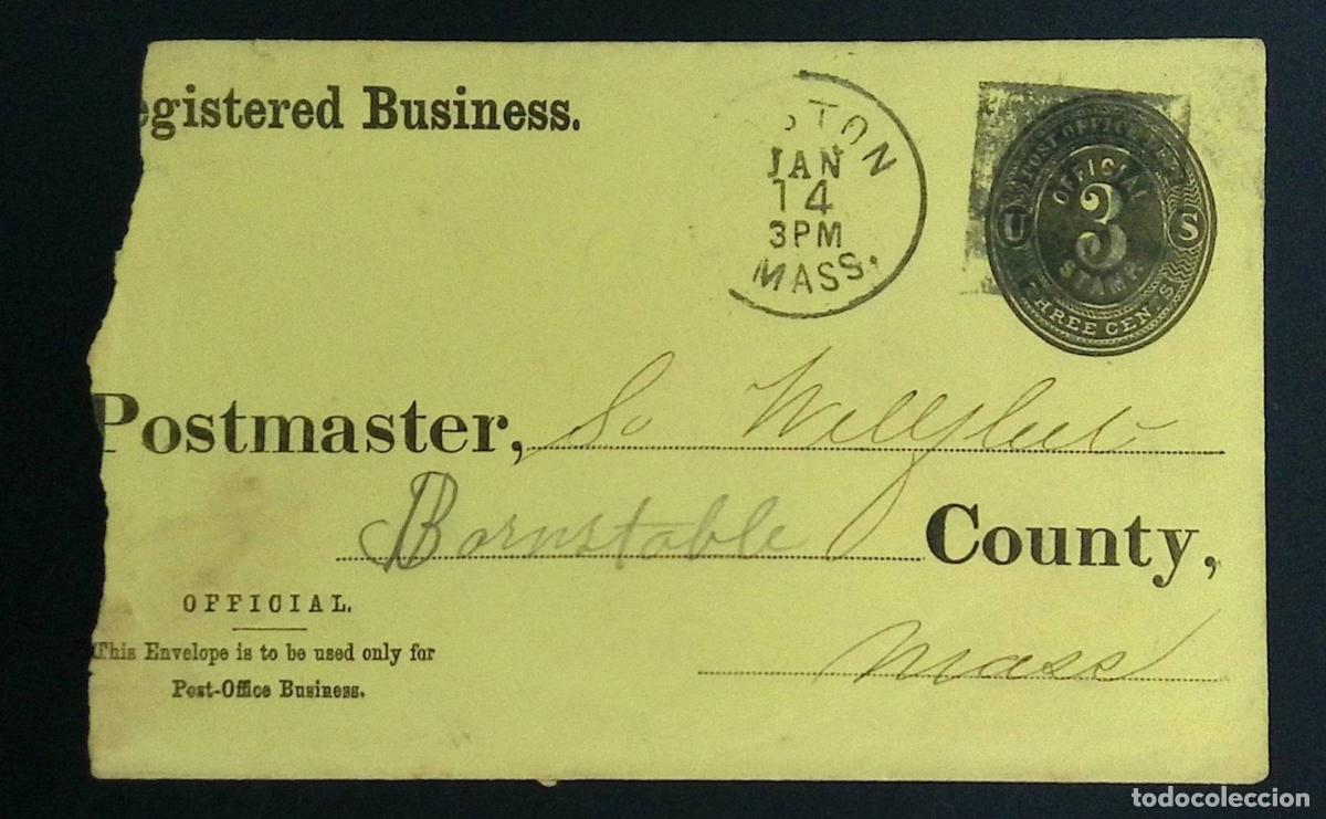 Timbres: CMI) 1890. UNITED STATES. THREE-CENT CENTRAL VALUE MONOCHROMATIC CIRCULAR EMBLEMATIC DESIGN. OFFICIA