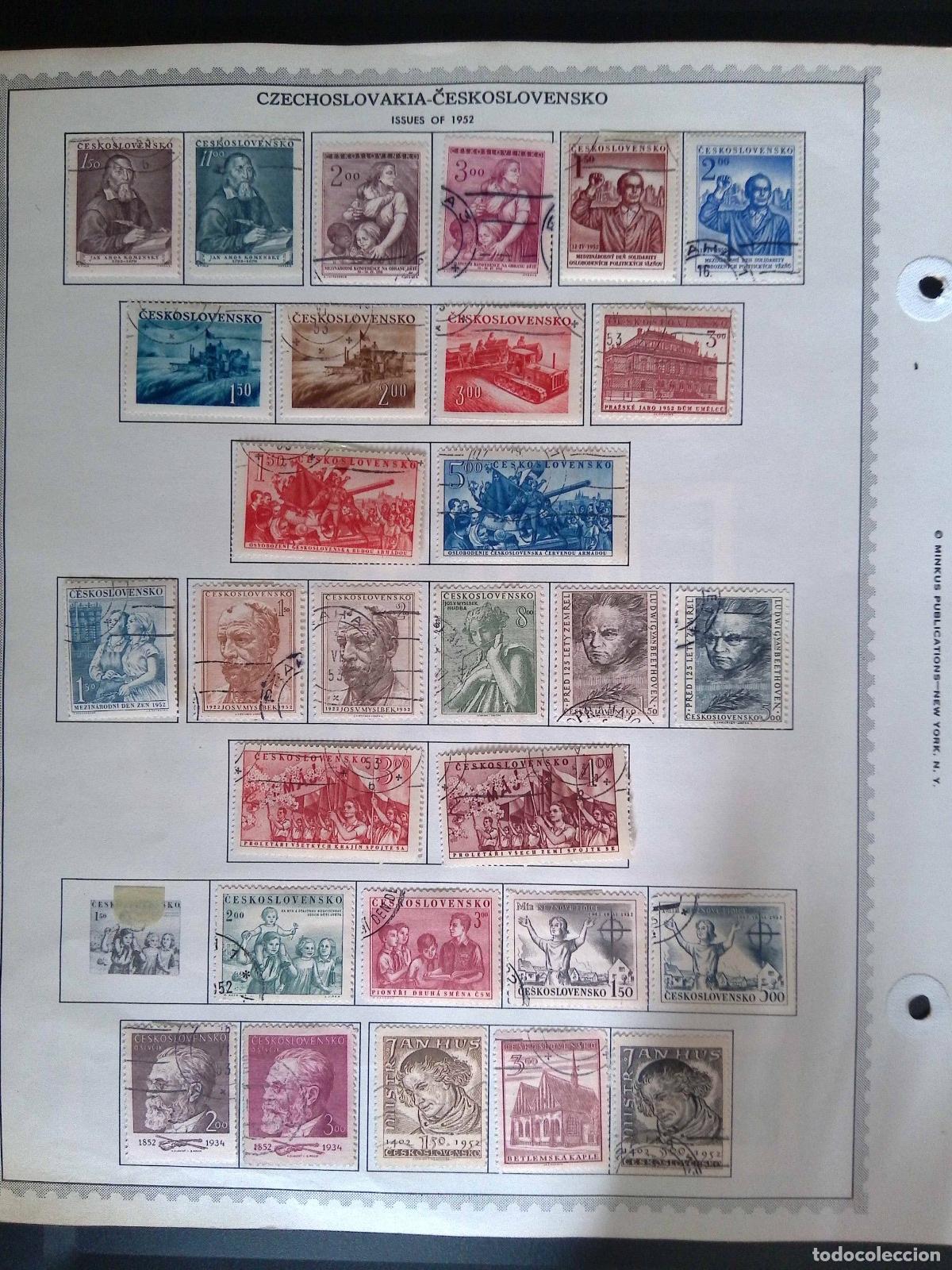 Timbres: CMI) 1952. CZECHOSLOVAKIA. COMMEMORATIVE PORTRAITS OF REFORMER JAN HUS, COMPOSER LUDWIG VAN BEETHOVE