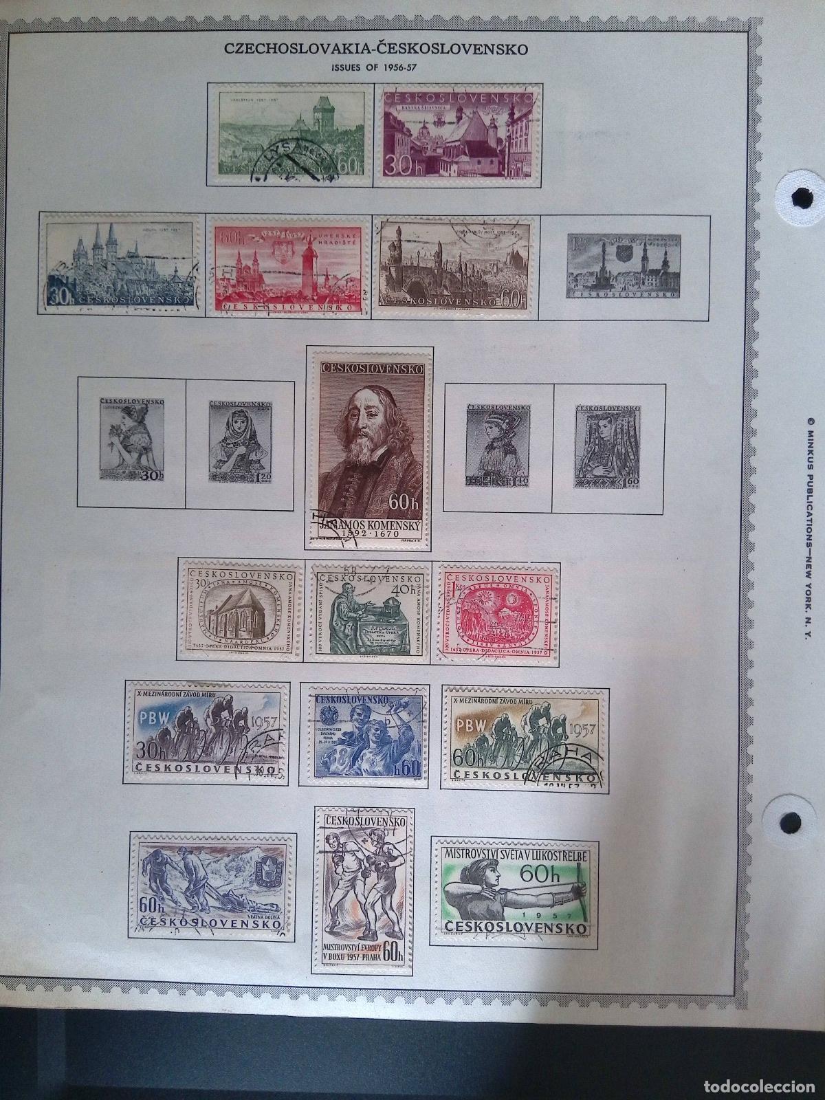Timbres: CMI) 1956-1957. CZECHOSLOVAKIA. URBAN PANORAMIC VIEWS AND HISTORICAL BRIDGES, CENTRAL PORTRAIT OF JA