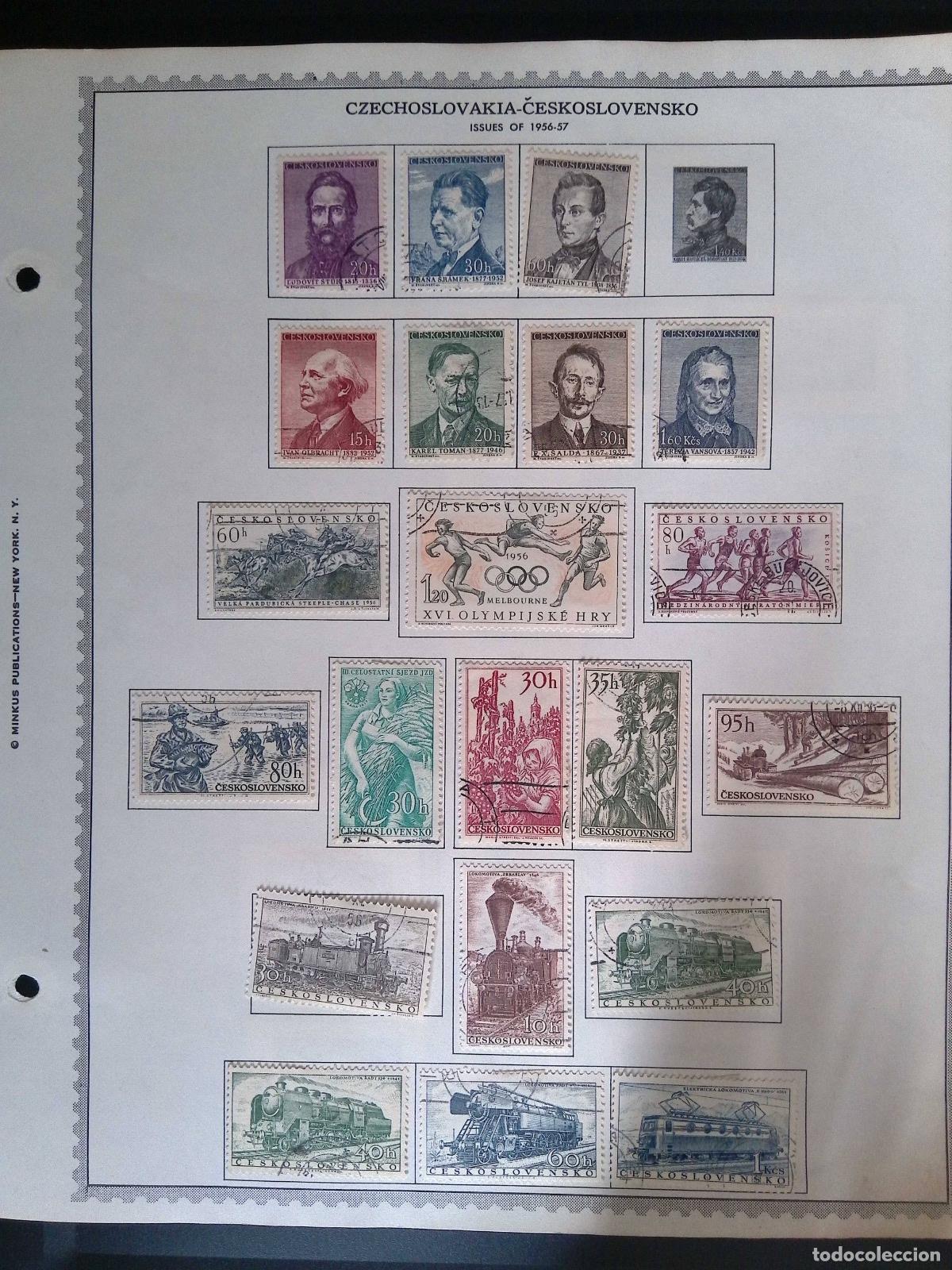Timbres: CMI) 1956-1957. CZECHOSLOVAKIA. SERIES OF PORTRAITS OF HISTORICAL FIGURES IN IDENTIFYING FRAMES, ATH