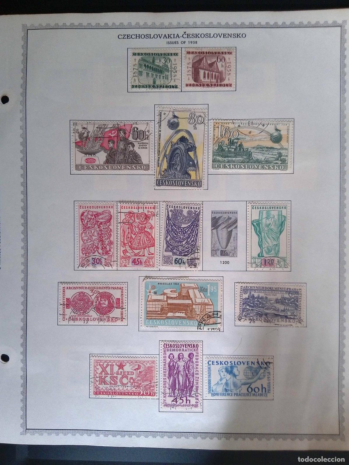 Timbres: CMI) 1958. CZECHOSLOVAKIA. COMMEMORATIVE INSTITUTIONAL BUILDINGS, NAVAL COMMUNICATIONS AT SEA, HEAVY