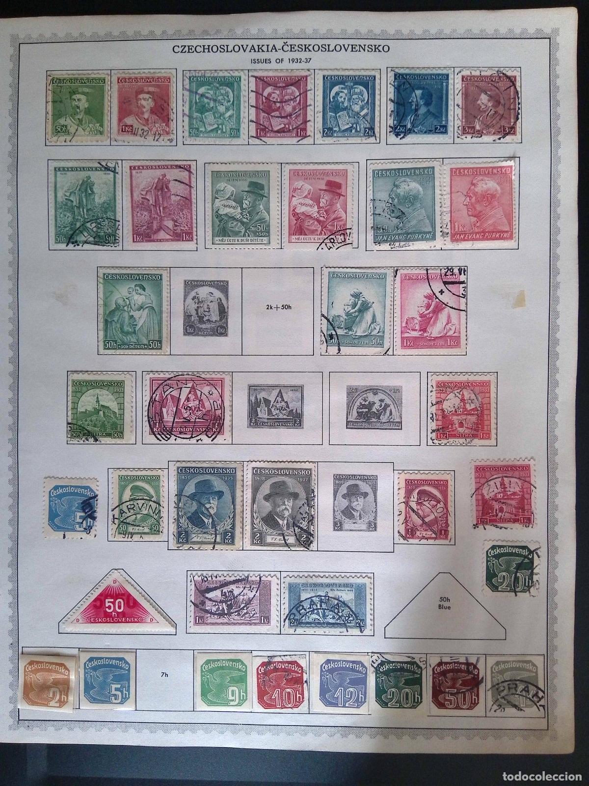 Sellos: CMI) 1932-1937. CZECHOSLOVAKIA. PORTRAITS OF SCIENTISTS AND HEROES, TRIANGULAR STAMP COMPOSITIONS, A