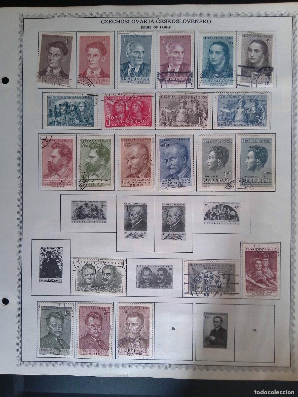 Sellos: CMI) 1950-1951. CZECHOSLOVAKIA. PORTRAITS OF WRITERS AND JOURNALISTS SUCH AS JULIUS FUČ&Iacute;K, S.K. NEUM
