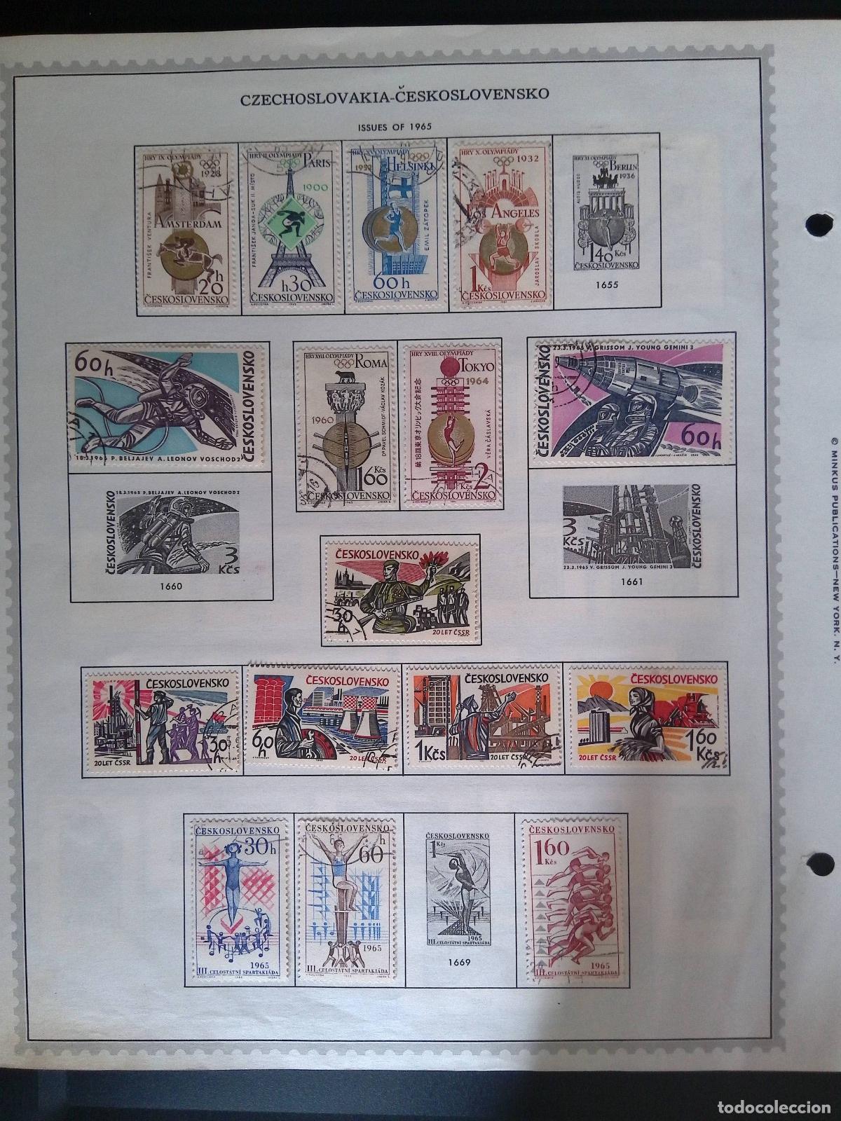 Sellos: CMI) 1965. CZECHOSLOVAKIA. HISTORICAL COMMEMORATIVES OF OLYMPIC VENUES (AMSTERDAM, PARIS, HELSINKI,