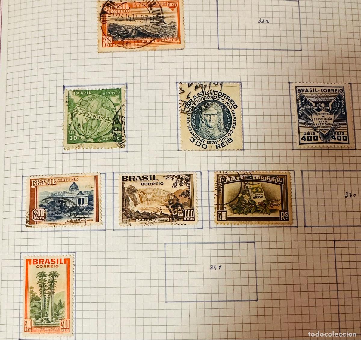 Sellos: CMI) 1937. BRAZIL. ESPERANTO GLOBE, PORTRAIT OF SILVA PAES, CONSTITUTION EAGLE, AND IGUAZU FALLS WIT