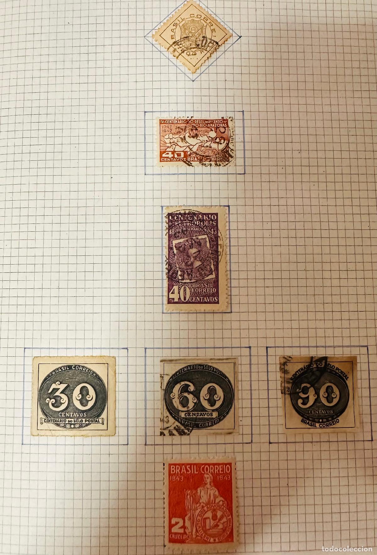 Selos: CMI) 1942-1943. BRAZIL. RHOMBOID NATIONAL SHIELD, AMAZON RIVER EXPLORERS, PETR&Oacute;POLIS CENTENARY, AND