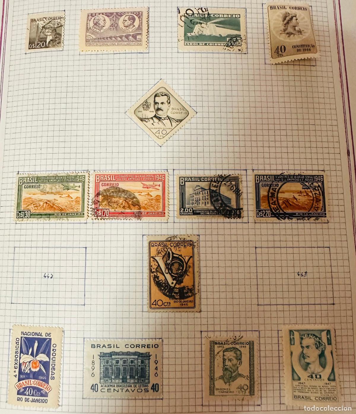 Selos: CMI) 1946-1947. BRAZIL. HEROES PORTRAIT, POSTAL CONGRESS AIRPLANES, ORCHID ILLUSTRATIONS, AND ACADEM