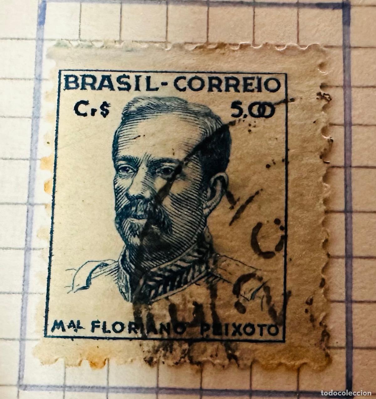 Selos: CMI) 1940. BRAZIL. INDEPENDENT STAMP WITH MARISCAL FLORIANO PEIXOTO PORTRAIT OF FIVE CRUZEIROS AND B