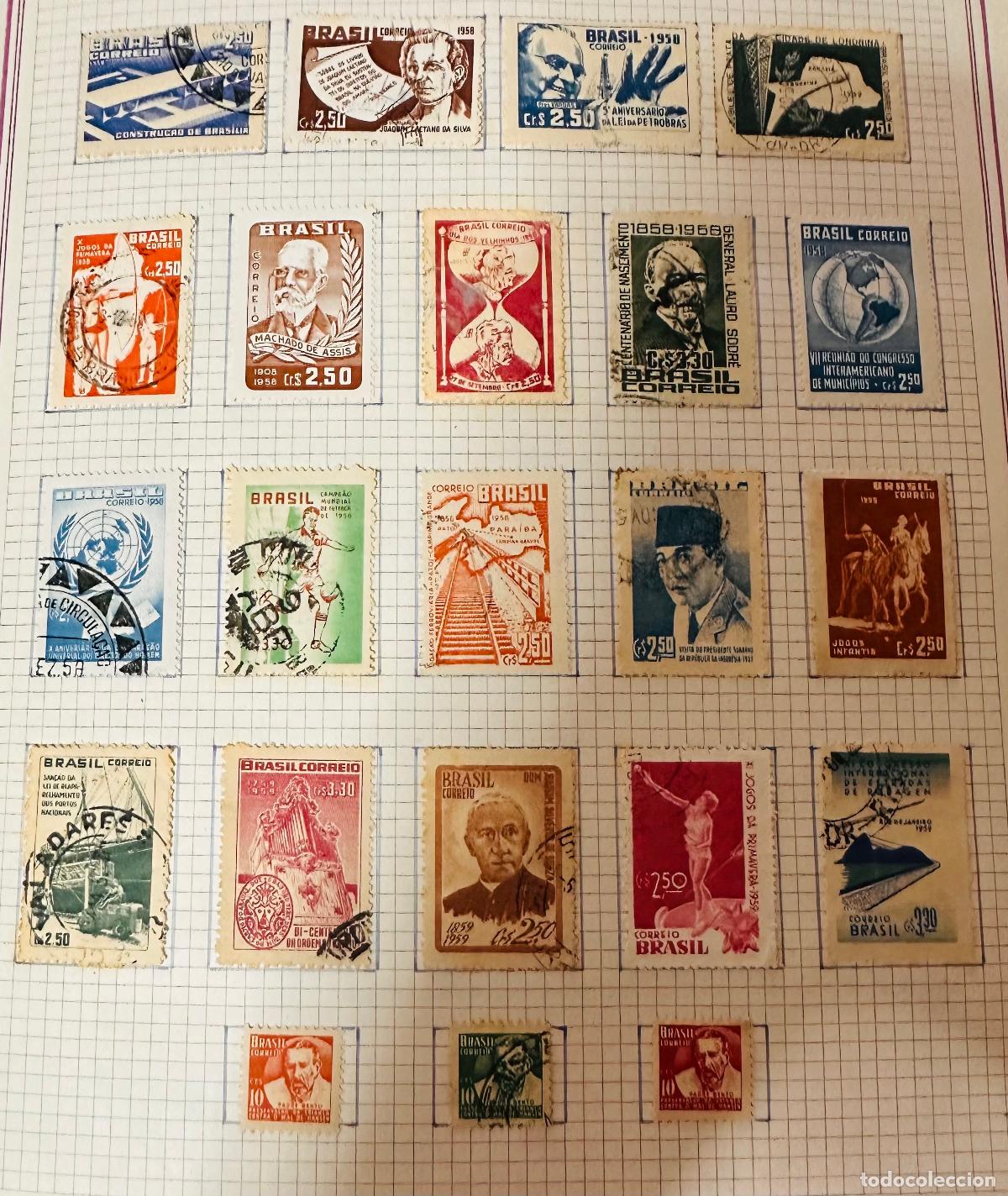 Sellos: CMI) 1958-1959. BRAZIL. CONSTRUCTION OF BRAS&Iacute;LIA, PORTRAITS (MACHADO DE ASSIS AND LAURO SODR&Eacute;), PETR