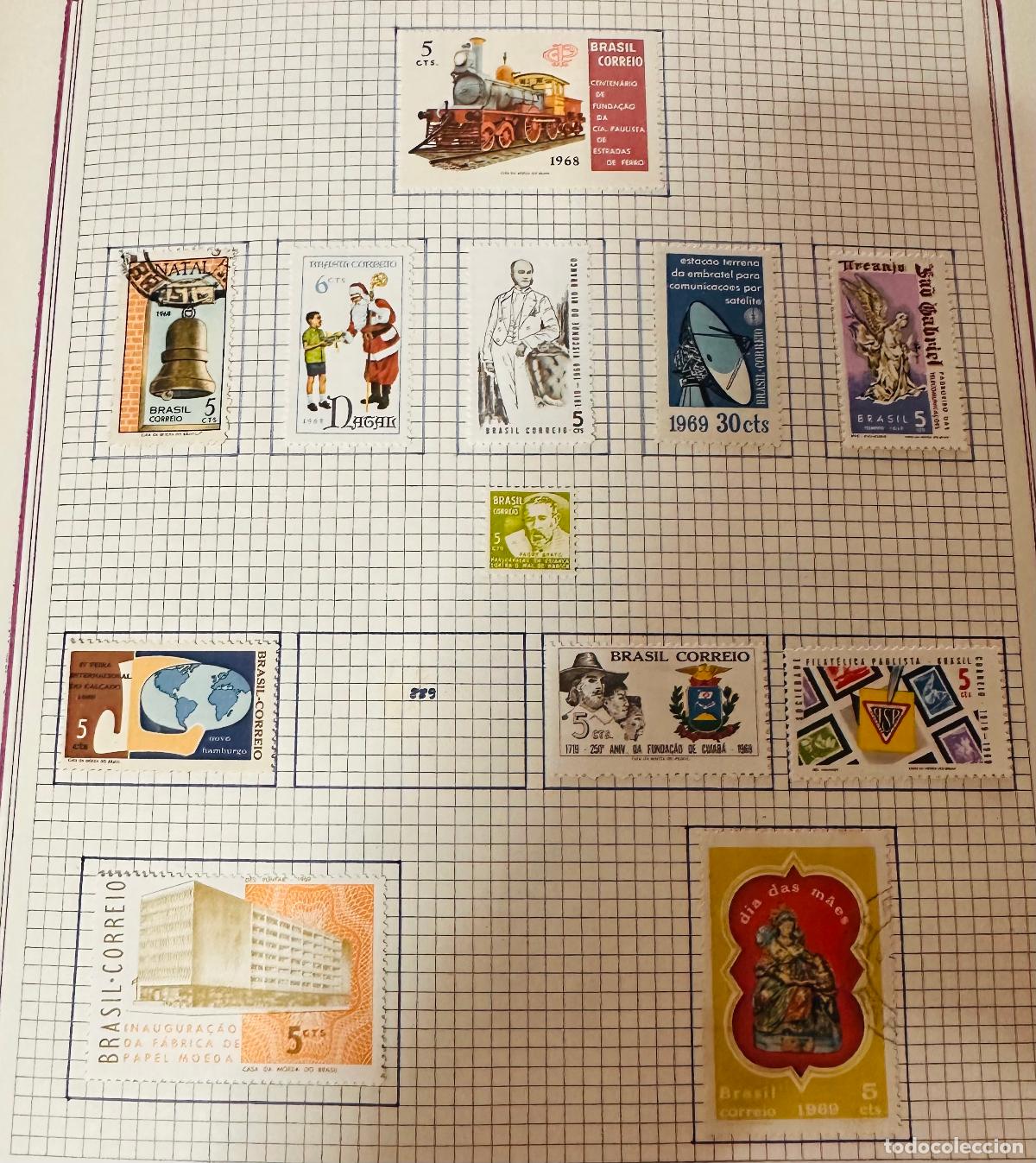 Sellos: CMI) 1968-1969. BRAZIL. STEAM LOCOMOTIVE, CHRISTMAS BELLS, SANTA CLAUS, VISCOUNT OF RIO BRANCO, EMBR