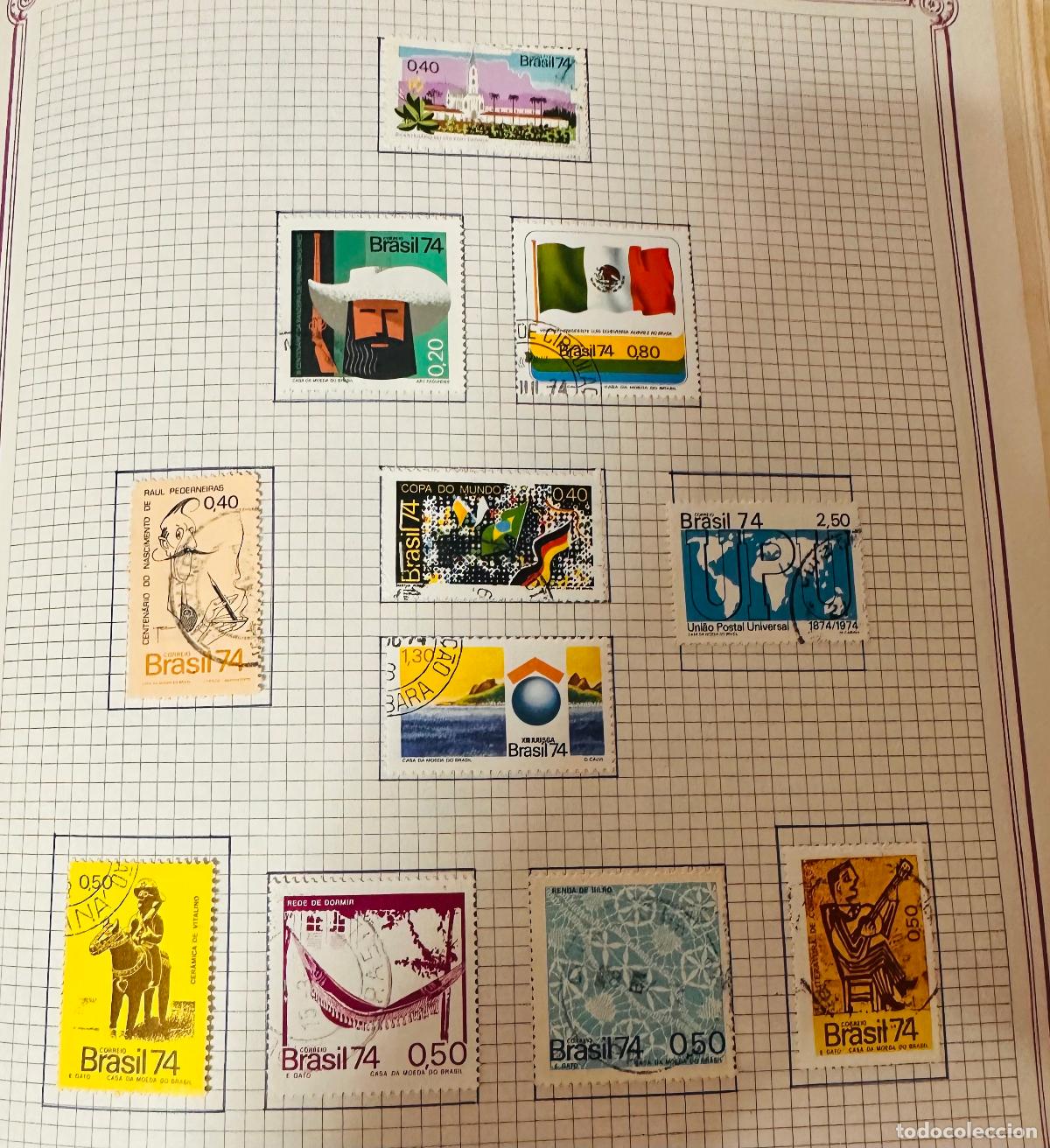 Briefmarken: CMI) 1974. BRAZIL. HISTORICAL CHURCH, GA&Uacute;CHO, MEXICO FLAG, RAUL PEDERNEIRAS, COPA DO MUNDO, UNI&Atilde;O PO