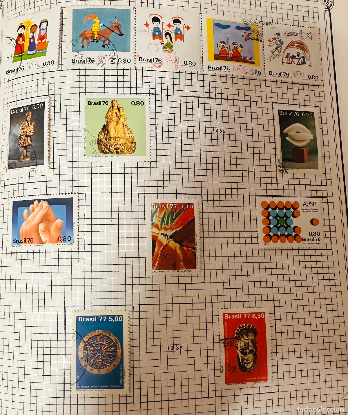 Briefmarken: CMI) 1976-1977. BRAZIL. CHILDREN'S DRAWINGS (NATAL), SAINT WITH CHILD, OUR LADY APARECIDA, MODERN SC