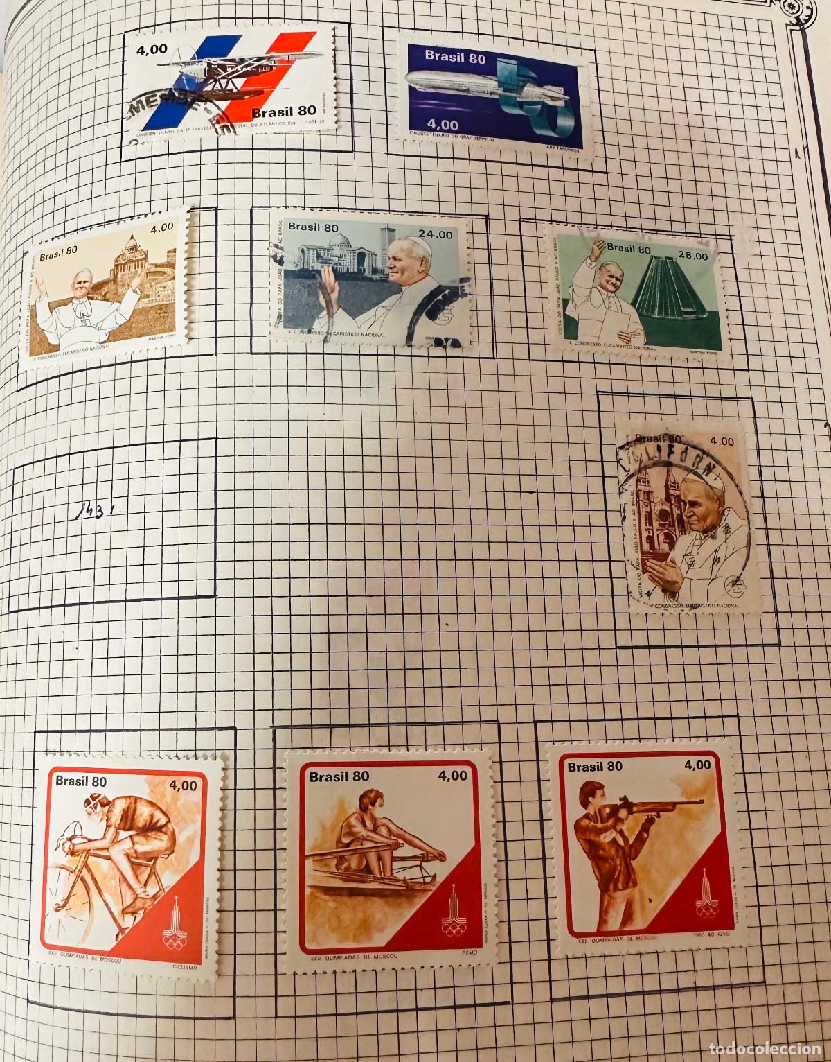 Sellos: CMI) 1980. BRAZIL. AIRPLANE, GRAF ZEPPELIN, POPE JOHN PAUL II VISIT (CATHEDRALS, MONUMENTS), AND MOS