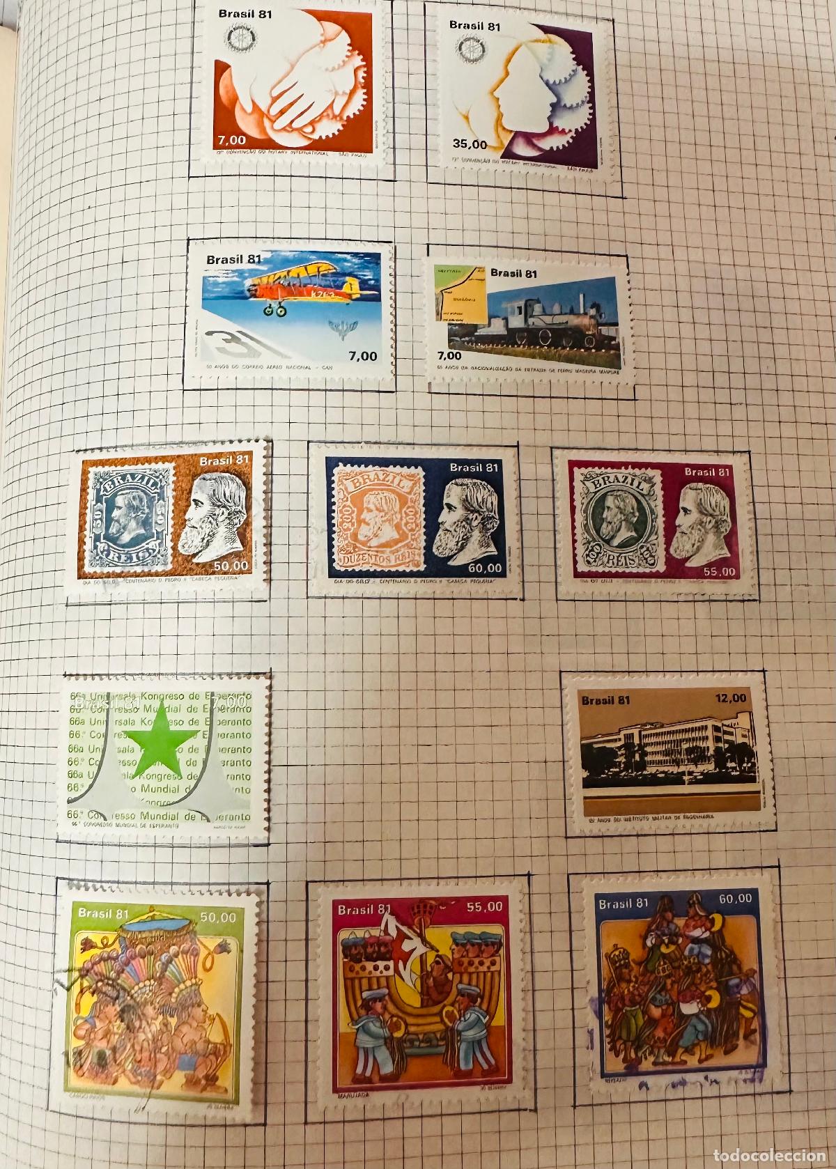 Sellos: CMI) 1981. BRAZIL. ROTARY INTERNATIONAL, HUMAN PROFILE, LIGHT AIRCRAFT, STEAM LOCOMOTIVE, DIA DO SEL