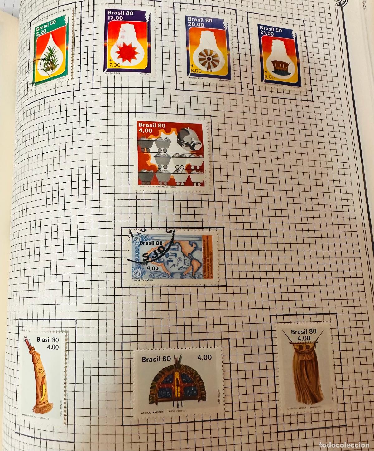 Sellos: CMI) 1980. BRAZIL. SOLAR ENERGY LOGOS, LIGHTBULBS WITH GEARS, COAL EXTRACTION, COASTAL MAP, AND INDI