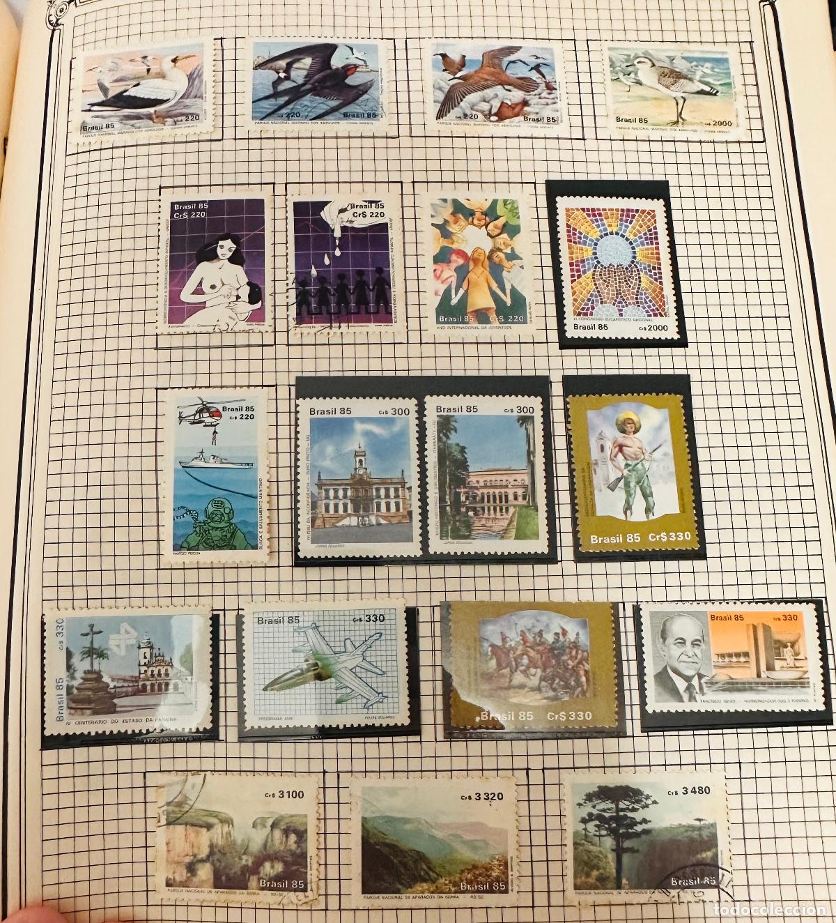 Timbres: CMI) 1985. BRAZIL. ROCKET (ANO DAS COMUNICA&Ccedil;&Otilde;ES), MARITIME BIRDS, BREASTFEEDING MOTHER, CRYING CHILD