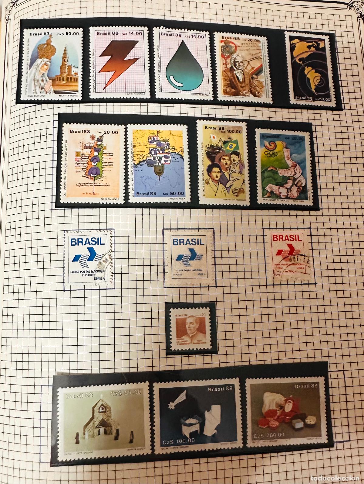Timbres: CMI) 1987-1988. BRAZIL. OUR LADY APARECIDA, ELECTRICAL ENERGY, ENERG&Iacute;A COMBUST&Iacute;VEL (DROP), INTELLECT