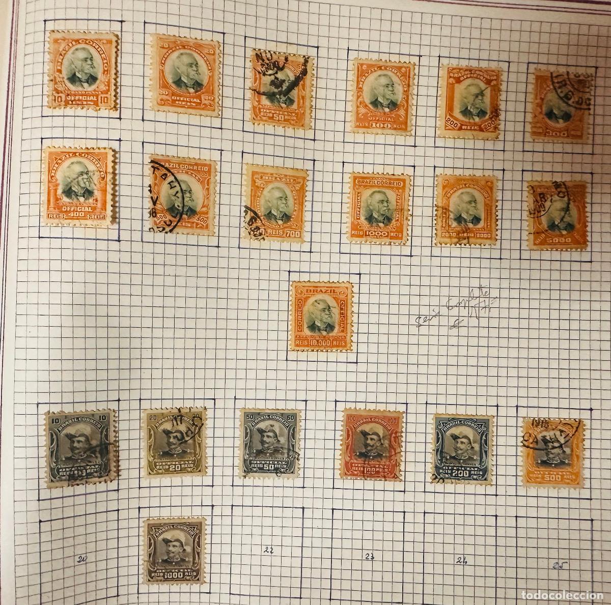 Sellos: CMI) 1910-1920. BRAZIL. UNIFORM COMPENDIUM OF OFFICIAL ISSUES WITH PORTRAIT AND OFFICIAL OVERPRINT (