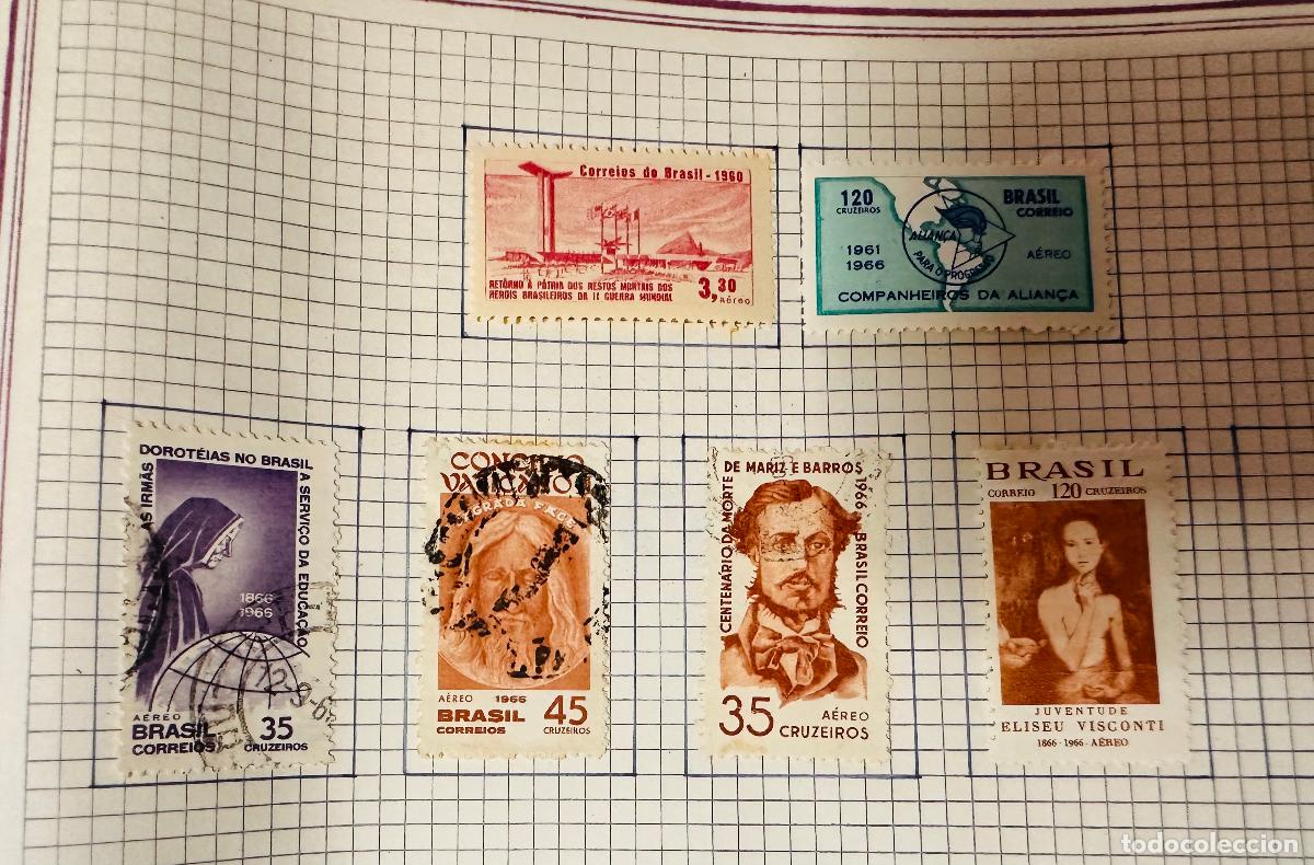 Sellos: CMI) 1960-1966. BRAZIL. RESTOS MORTAIS DOS HEROIS DA II GUERRA MUNDIAL, ALIAN&Ccedil;A PARA O PROGRESSO MAP