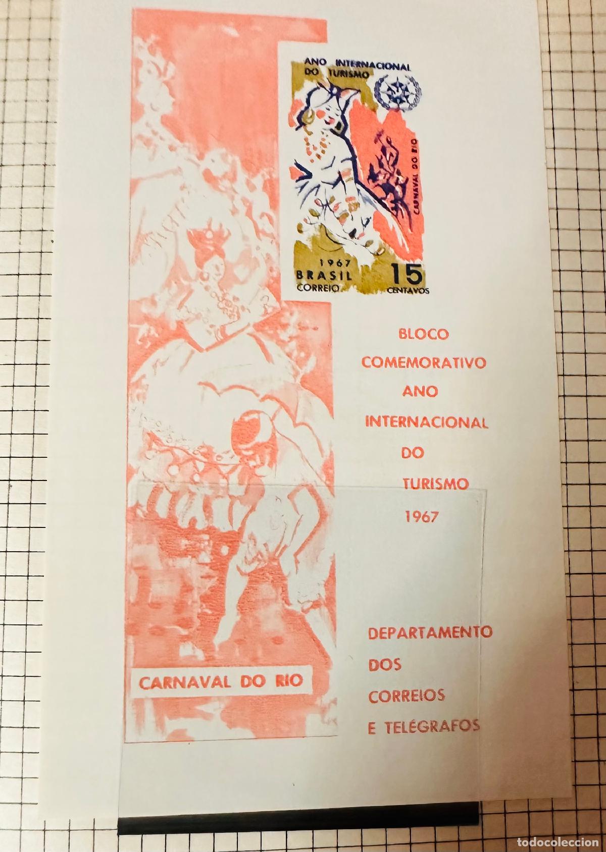 Selos: CMI) 1967. BRAZIL. MULTICOLORED ARTISTIC DESIGN OF A TRADITIONAL DANCER WITH GLOBAL LOGO. PHILATELIC
