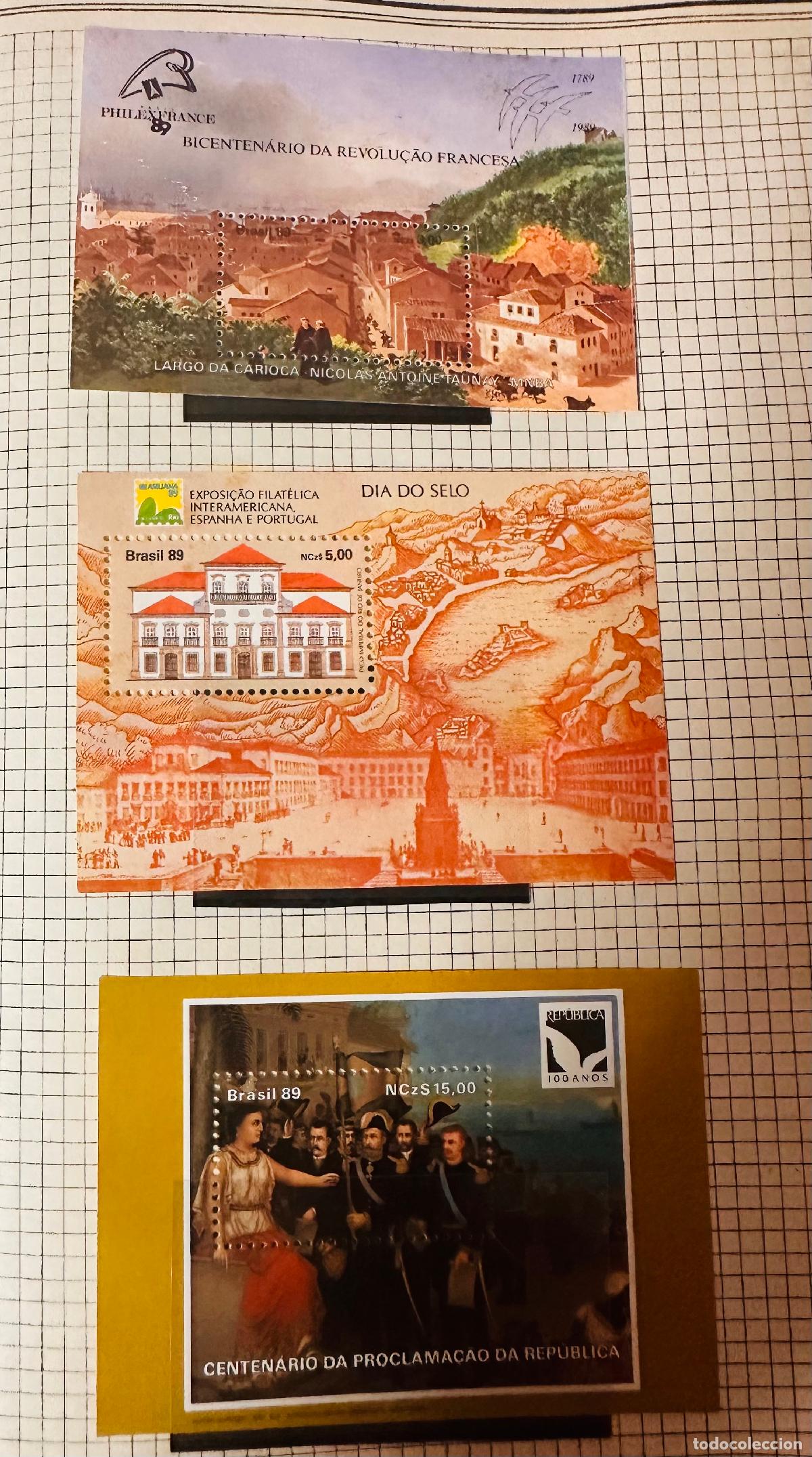 Selos: CMI) 1989. BRAZIL. LARGO DA CARIOCA URBAN VIEW, COLONIAL BUILDING FACHADE AND COMMEMORATIVE MILITARY