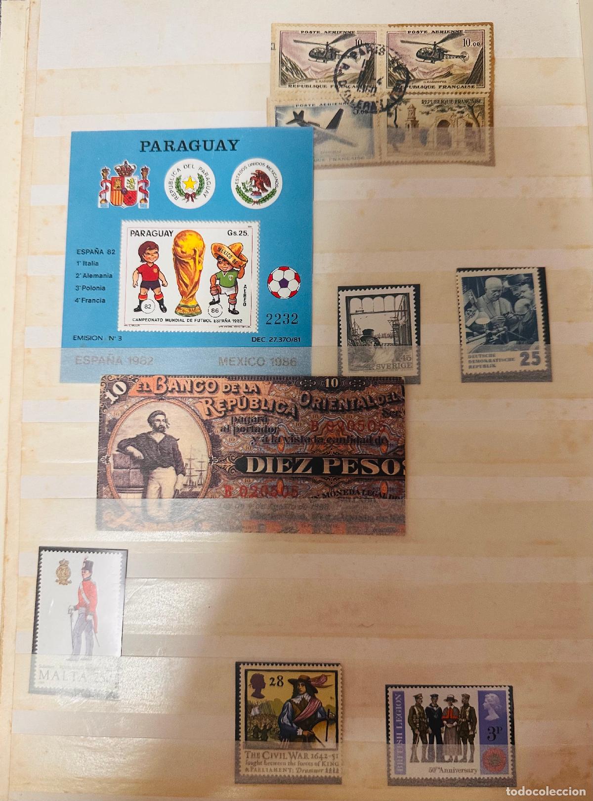 Selos: CMI) 1642-1986. VARIOUS COUNTRIES. PARAGUAY SOUVENIR SHEET WITH BALL AND PLAYER, FRANCE AIRPLANES, S