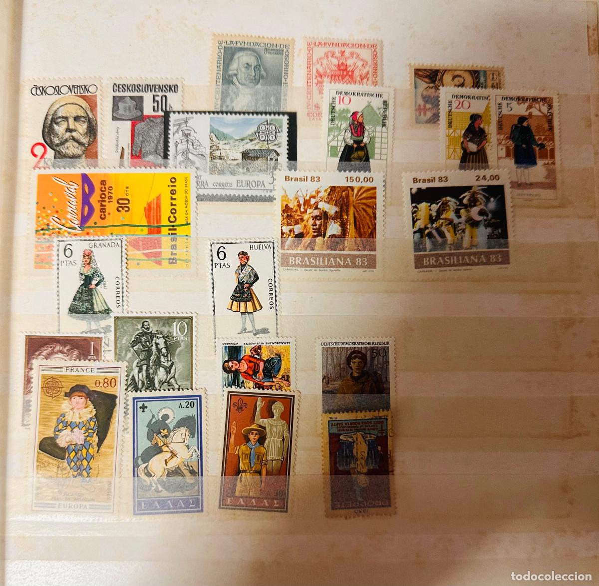 Sellos: CMI) 1970-1983. VARIOUS COUNTRIES. CZECHOSLOVAKIA PROFILES, BRAZIL MOUNTAINS, SPAIN SHIELD, GERMANY