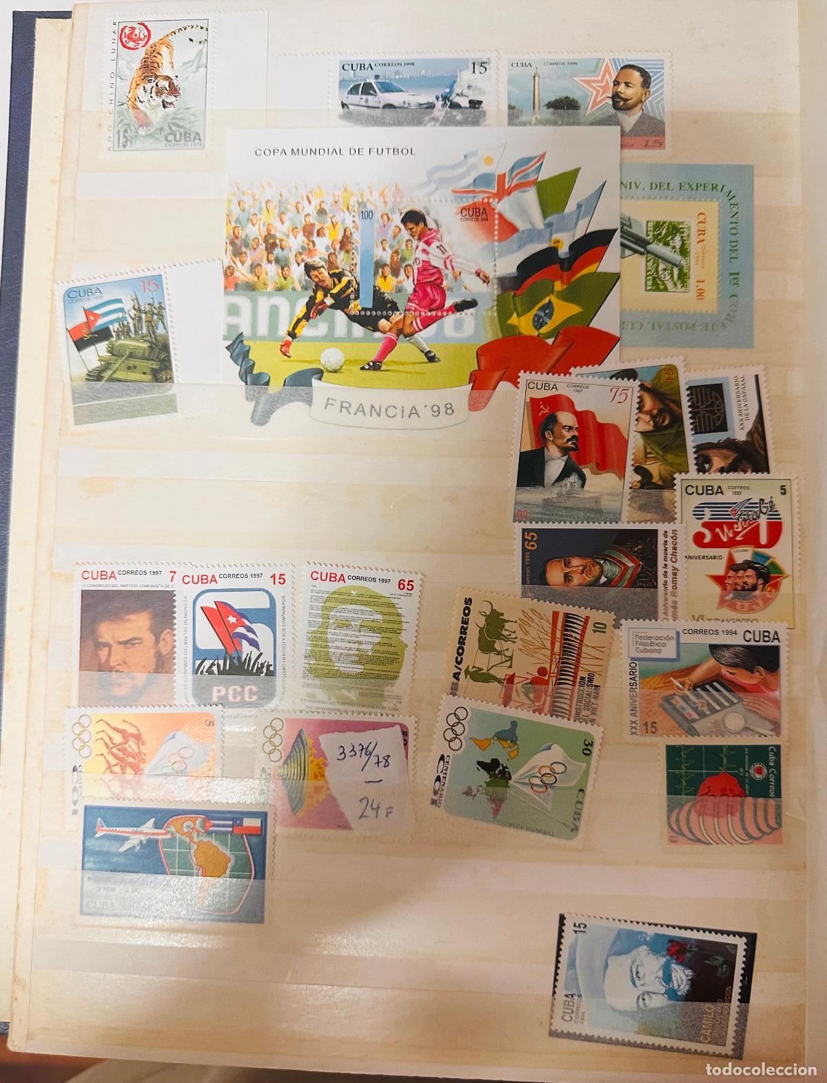 Sellos: CMI) 1998. CUBA. ILLUSTRATION OF A SOCCER PLAYER IN FRONT OF THE GOALKEEPER FEATURING FRANCE AND BRA