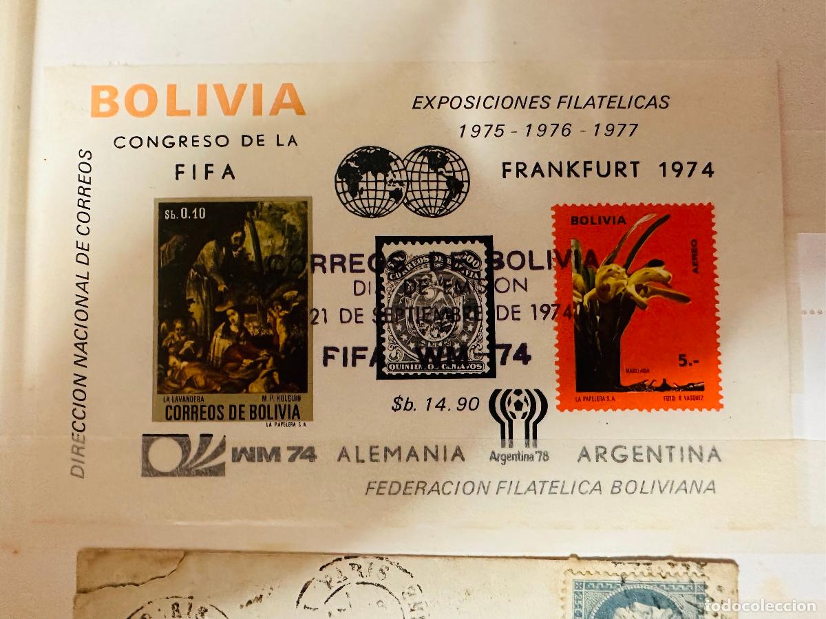 Sellos: CMI) 1974-1978. BOLIVIA. EXPOSICIONES FILATELICAS COMPOSITION WITH &rdquo;LA LAVANDERA&rdquo; OIL (0.10), SPAIN