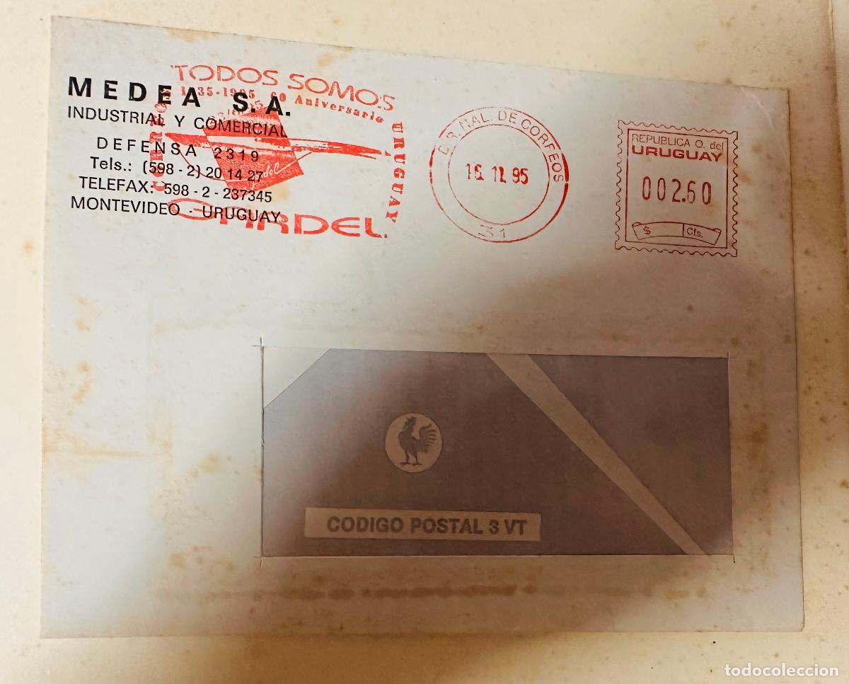 Sellos: CMI) 1995. URUGUAY. RED TONE RECTANGULAR METER MARK CANCELLATION FEATURING REPUBLICA O. DEL URUGUAY