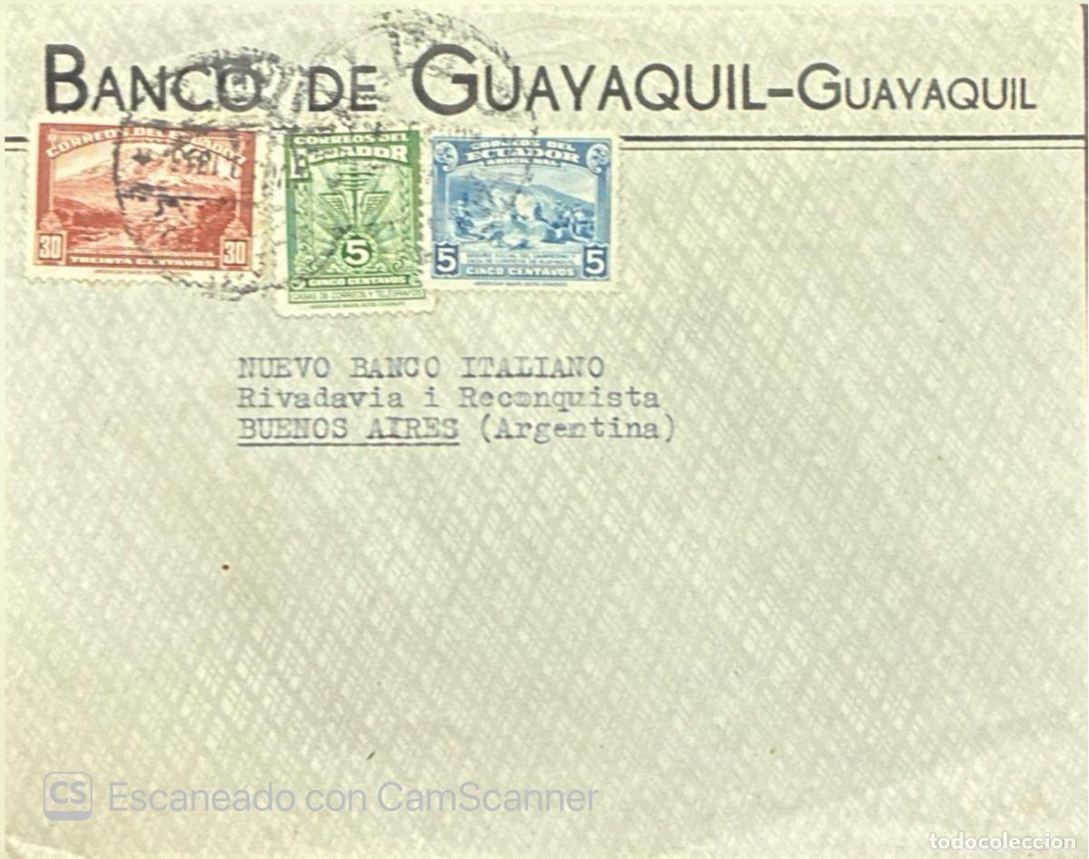 Sellos: CMI) 1920. ECUADOR. FIVE AND THIRTY CENTAVOS BASE NUMERICAL VALUES IN TYPOGRAPHICAL DESIGNS IN RED,