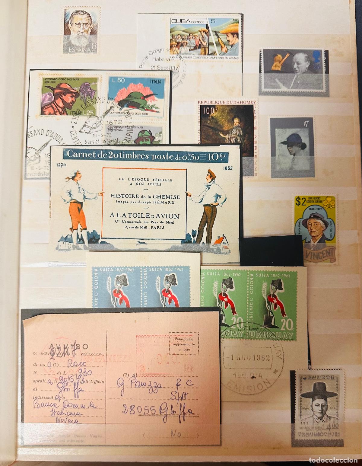Sellos: CMI) 1906-1983. VARIOUS COUNTRIES. SPAIN PORTRAIT, CUBA FARMER, ITALY SPACE ANIMAL, FRANCE YOUTH WIT