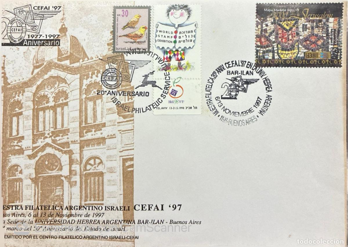 Timbres: CMI) 1997-1998. ARGENTINE. WILD BIRDS ILLUSTRATION AND CHILDREN'S CHARACTER WITH JERUSALEM MAP. XF