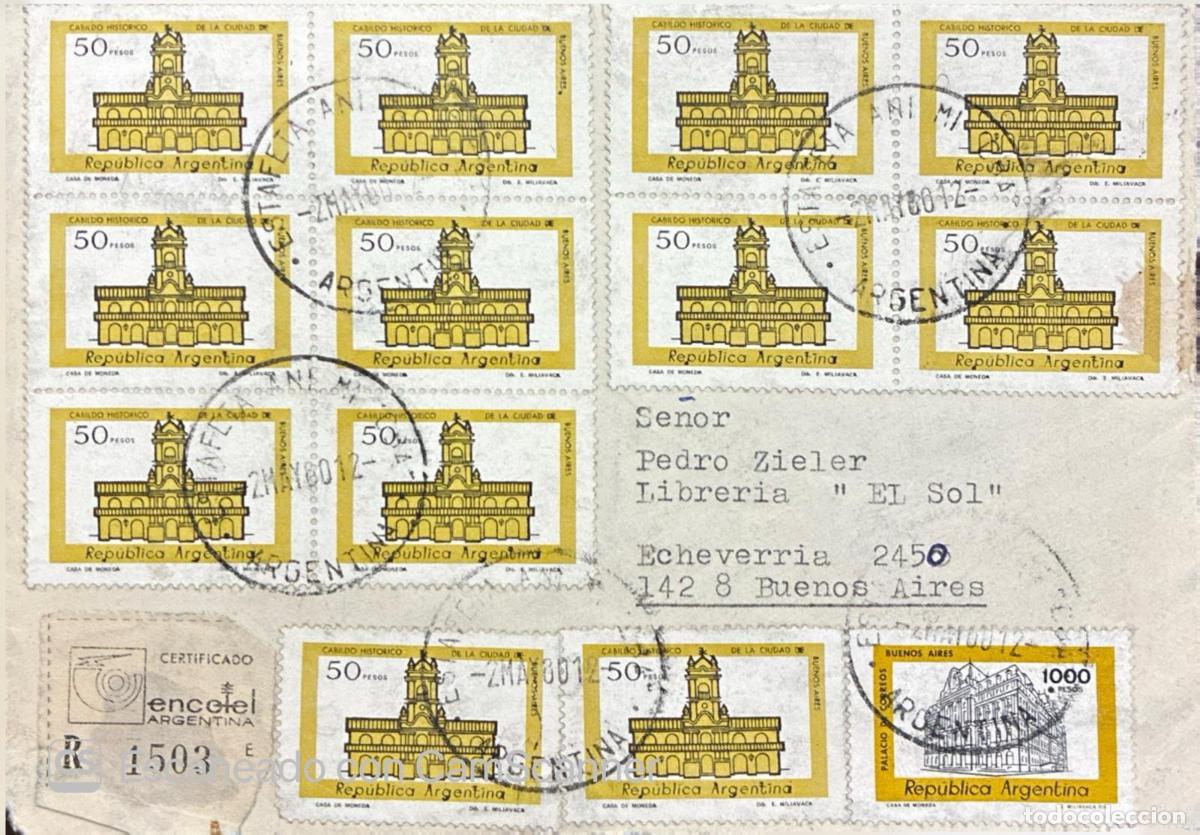 Timbres: CMI) 1980. ARGENTINE. UNIFORM COMPENDIUM OF HISTORICAL CABILDO OF BUENOS AIRES ARCHITECTURAL FACHADE